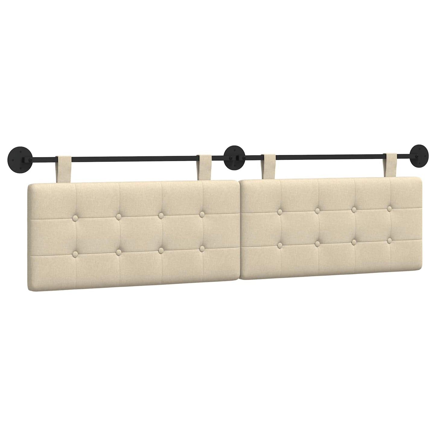 Hangend hoofdbord Crème Stof is nu te koop bij PeponiXL, paradijselijk wonen!