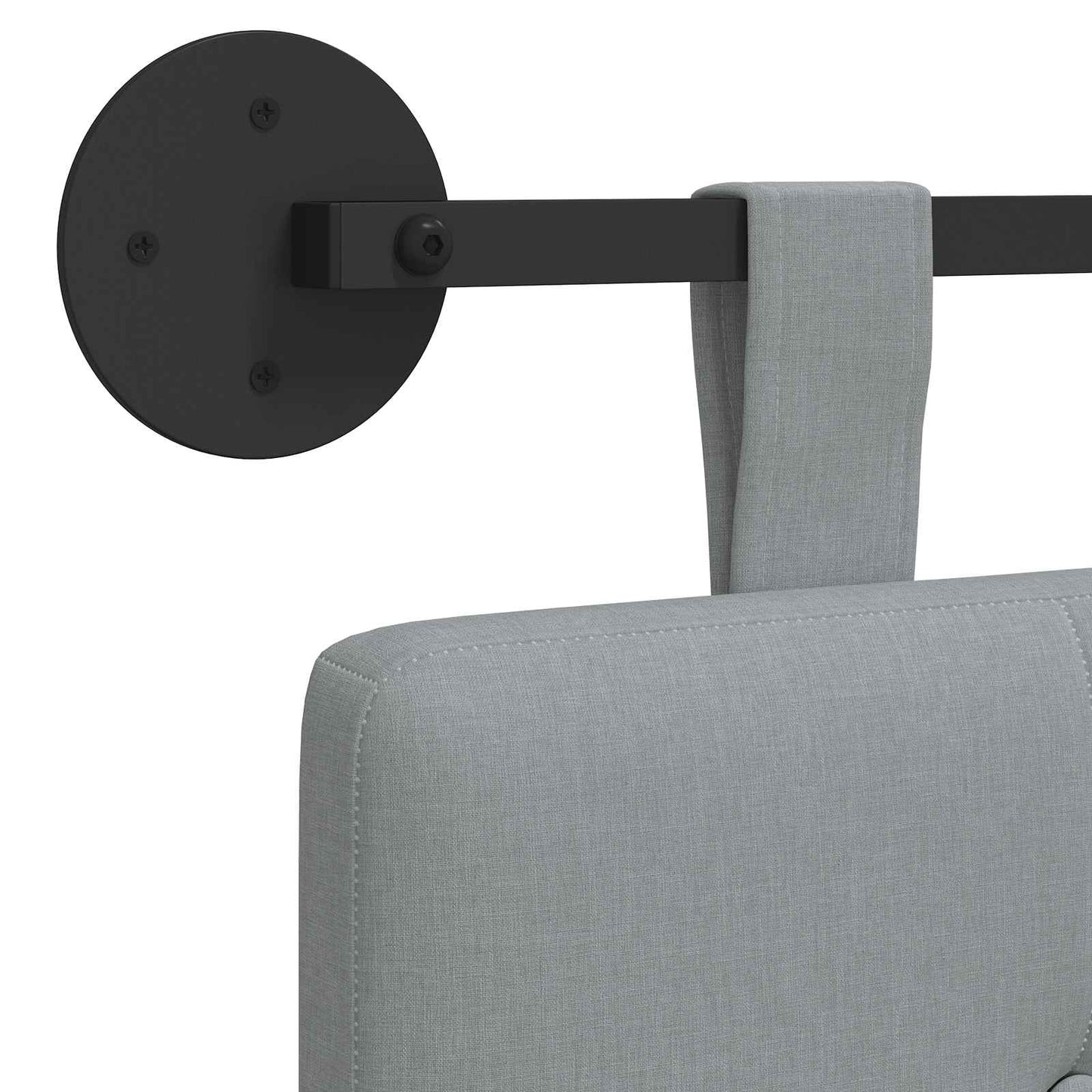 Hangend Hoofdeinde Lichtgrijs 210 x 55 x 5 cm Stof is nu te koop bij PeponiXL, paradijselijk wonen!