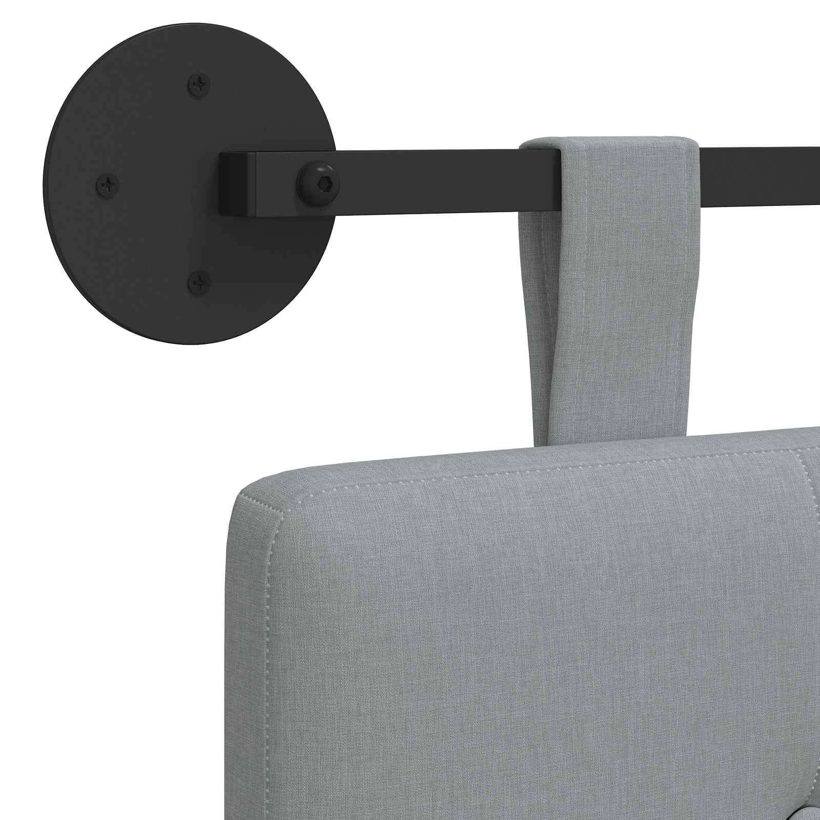 Hangend Hoofdeinde Lichtgrijs 210 x 55 x 5 cm Stof is nu te koop bij PeponiXL, paradijselijk wonen!