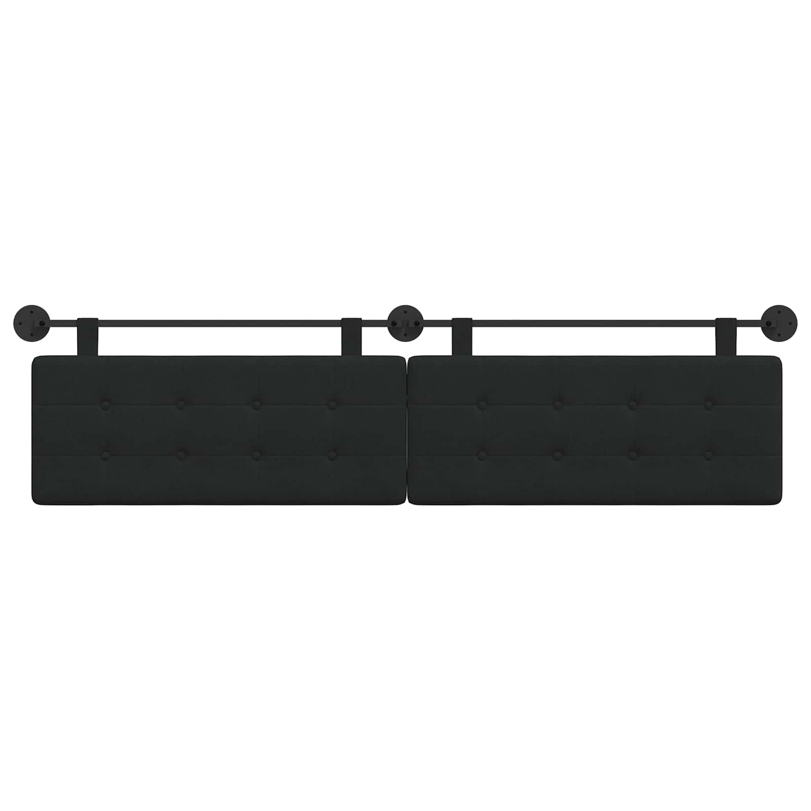 Hangend hoofdbord Zwart Stof is nu te koop bij PeponiXL, paradijselijk wonen!