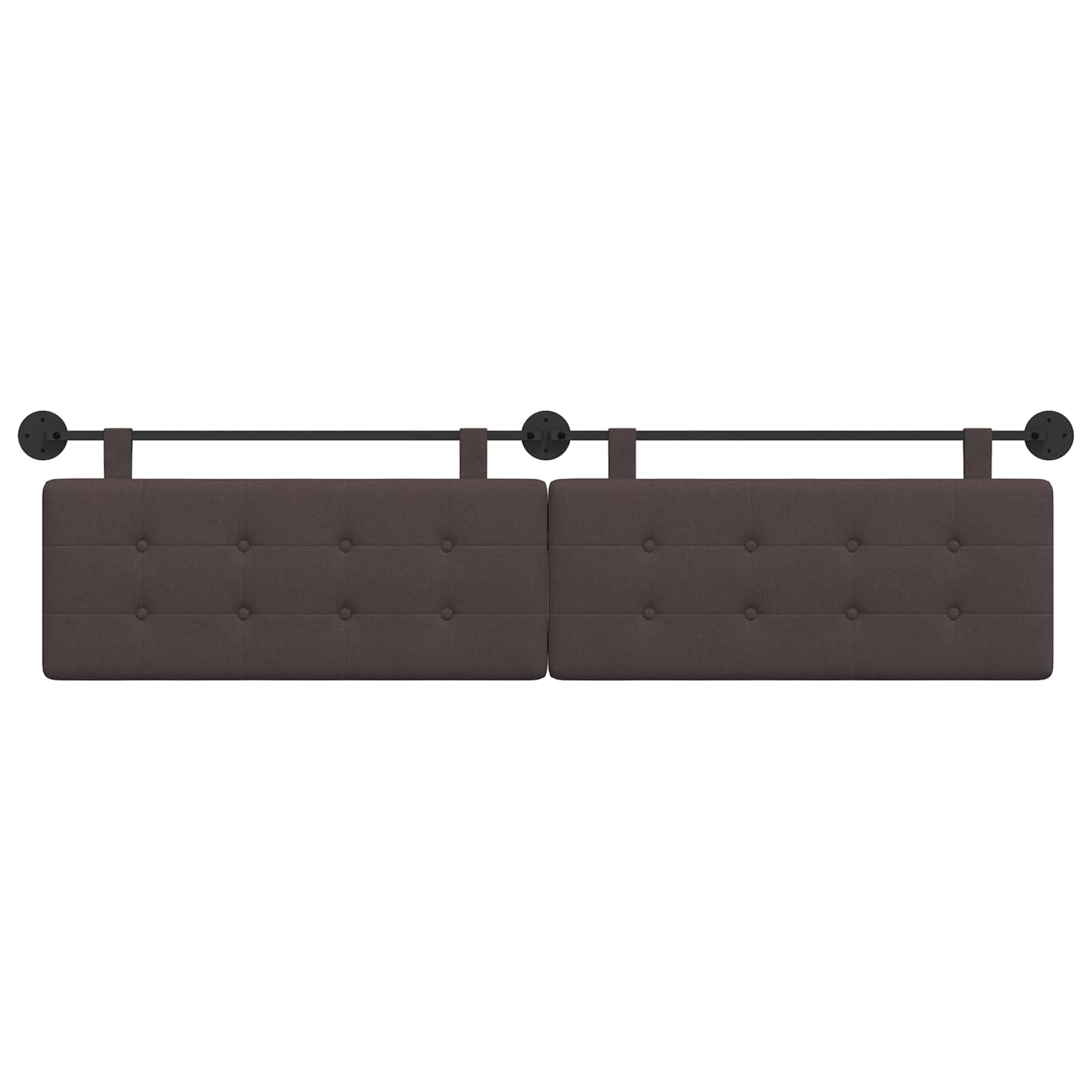 Hangend hoofdbord Donkerbruin Stof is nu te koop bij PeponiXL, paradijselijk wonen!