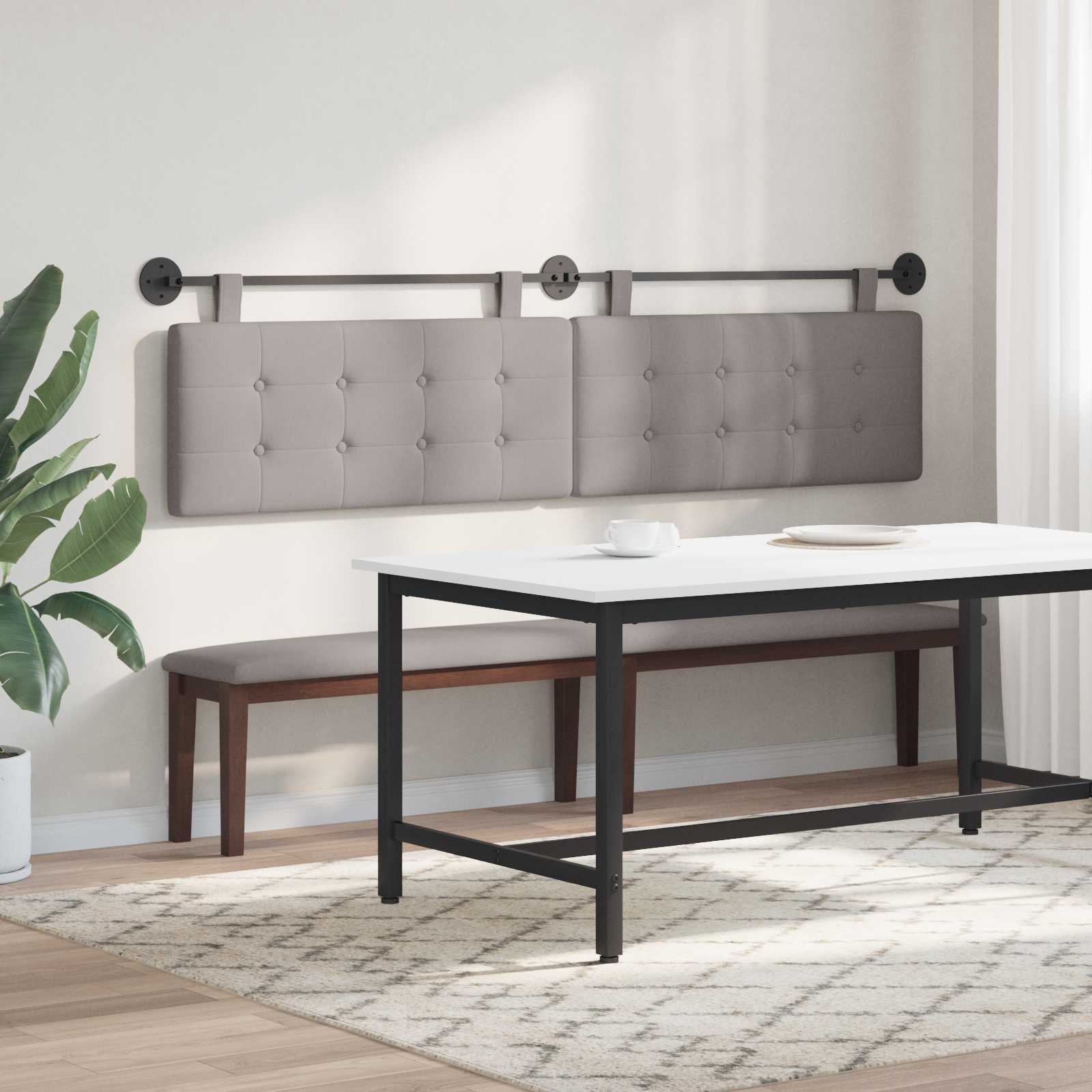 Hangend hoofdbord Taupe Stof is nu te koop bij PeponiXL, paradijselijk wonen!