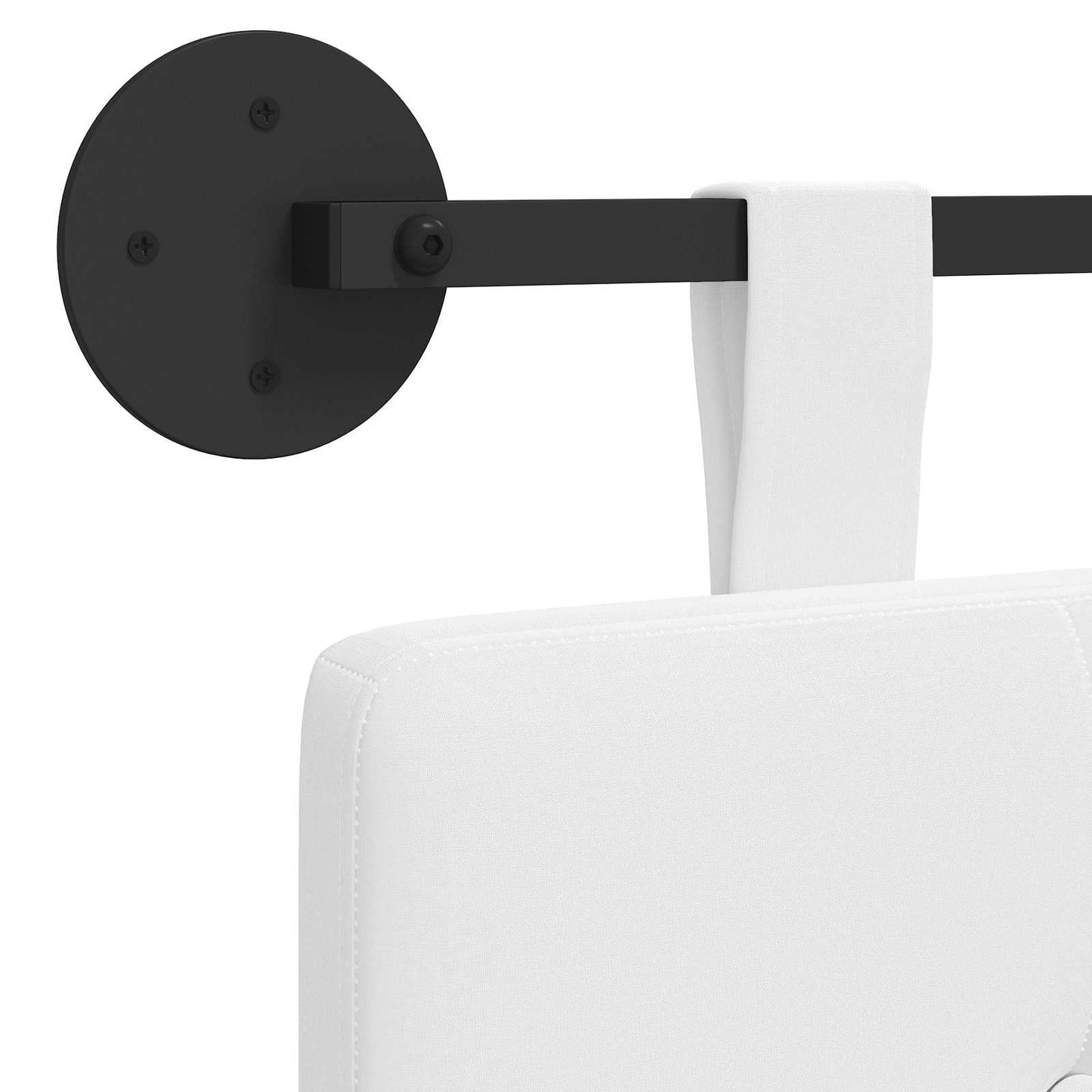 Hangend Hoofdeinde Wandgemonteerd Wit 210 x 55 x 5 cm Stof is nu te koop bij PeponiXL, paradijselijk wonen!