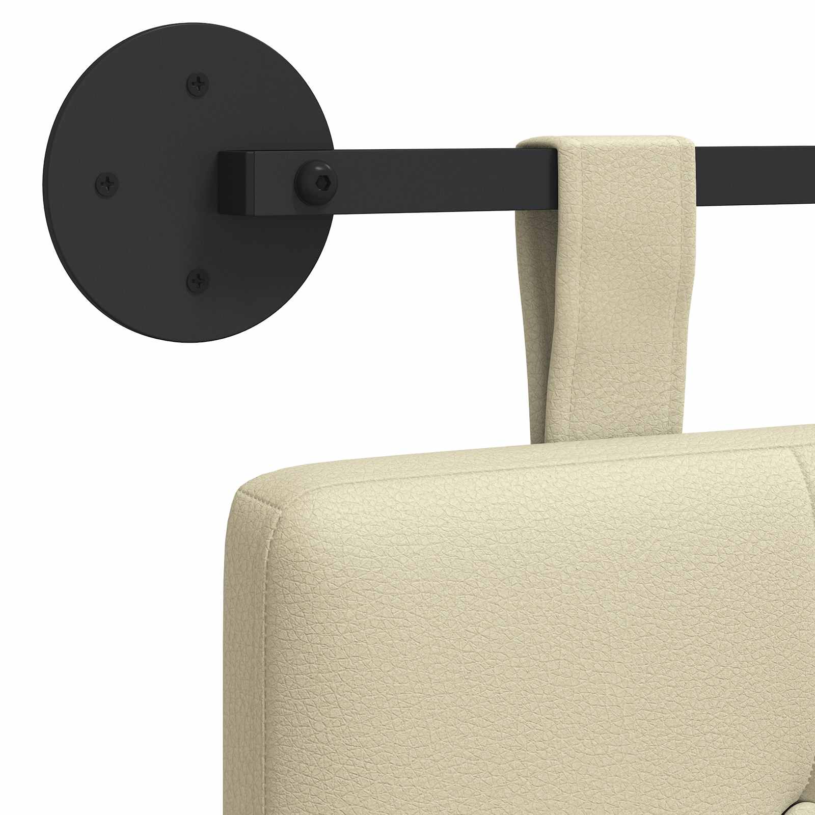 Hangend Hoofdeinde Crème 210 x 55 x 5 cm Nep Leer is nu te koop bij PeponiXL, paradijselijk wonen!