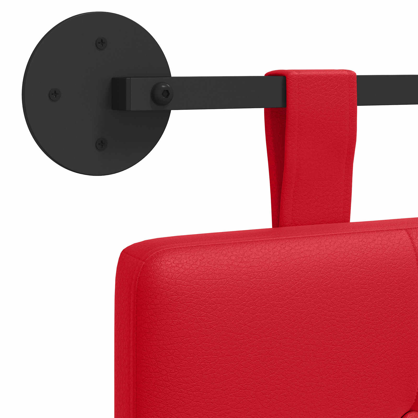 Hangend Hoofdeinde Wandgemonteerd Rood 210 x 55 x 5 cm Nep Leer is nu te koop bij PeponiXL, paradijselijk wonen!