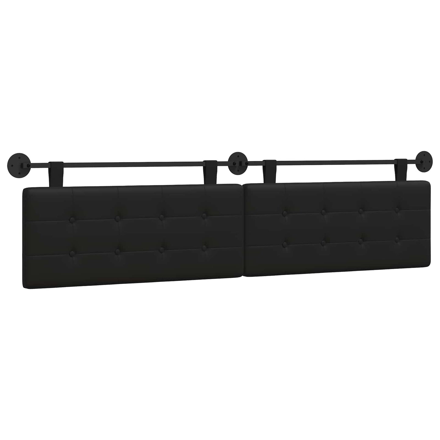 Hangend hoofdbord Zwart Kunstleer is nu te koop bij PeponiXL, paradijselijk wonen!