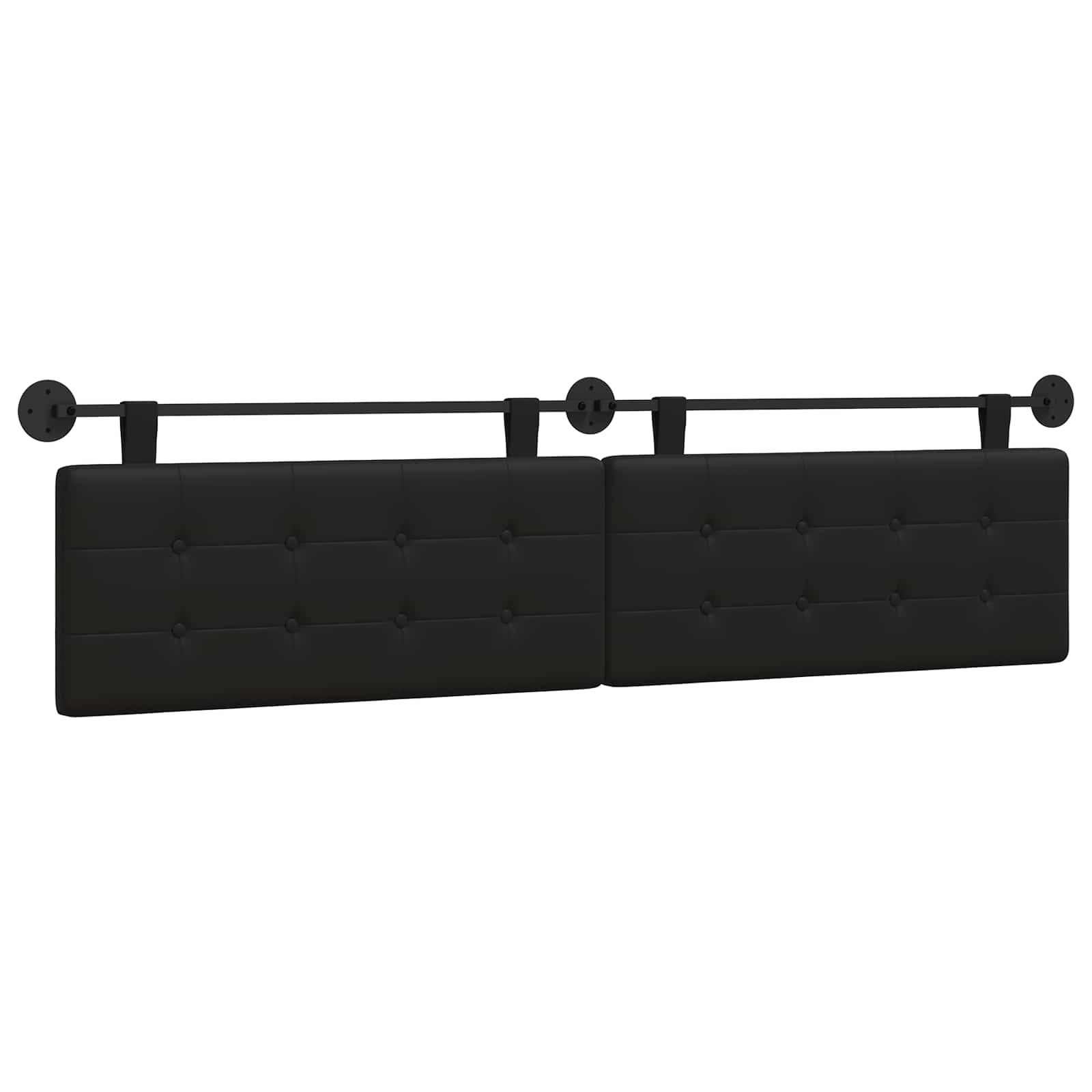 Hangend hoofdbord Zwart Kunstleer is nu te koop bij PeponiXL, paradijselijk wonen!