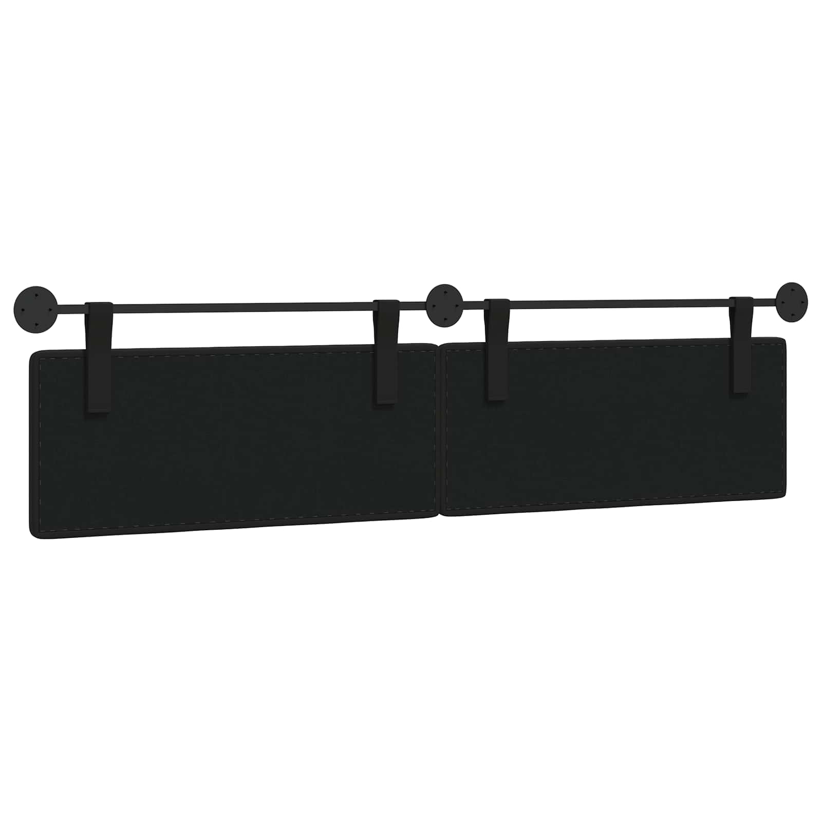 Hangend hoofdbord Zwart Kunstleer is nu te koop bij PeponiXL, paradijselijk wonen!