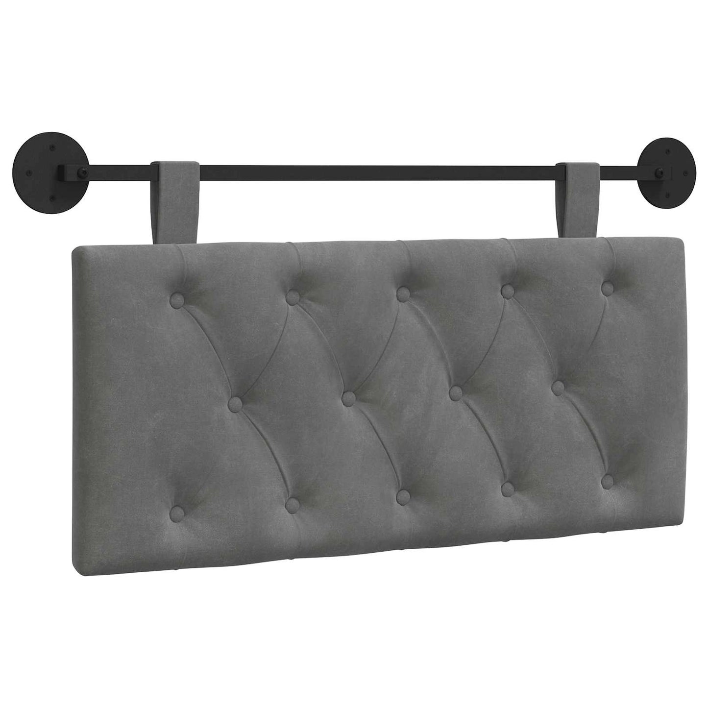 Hangend hoofdbord Donkergrijs Fluweel is nu te koop bij PeponiXL, paradijselijk wonen!