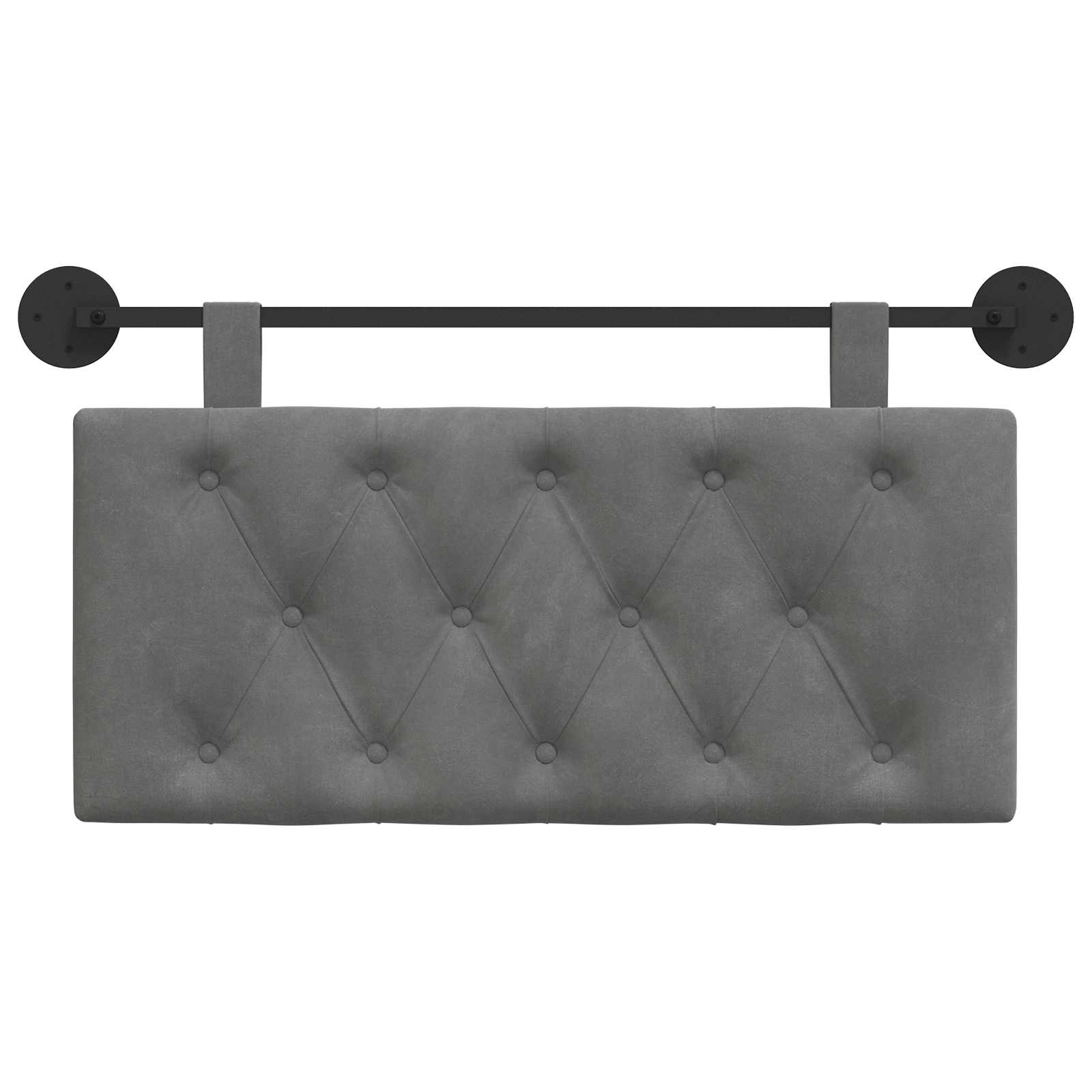 Hangend hoofdbord Donkergrijs Fluweel is nu te koop bij PeponiXL, paradijselijk wonen!