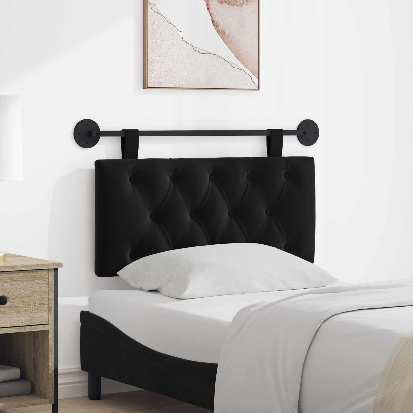 Hangend hoofdbord Zwart Fluweel is nu te koop bij PeponiXL, paradijselijk wonen!
