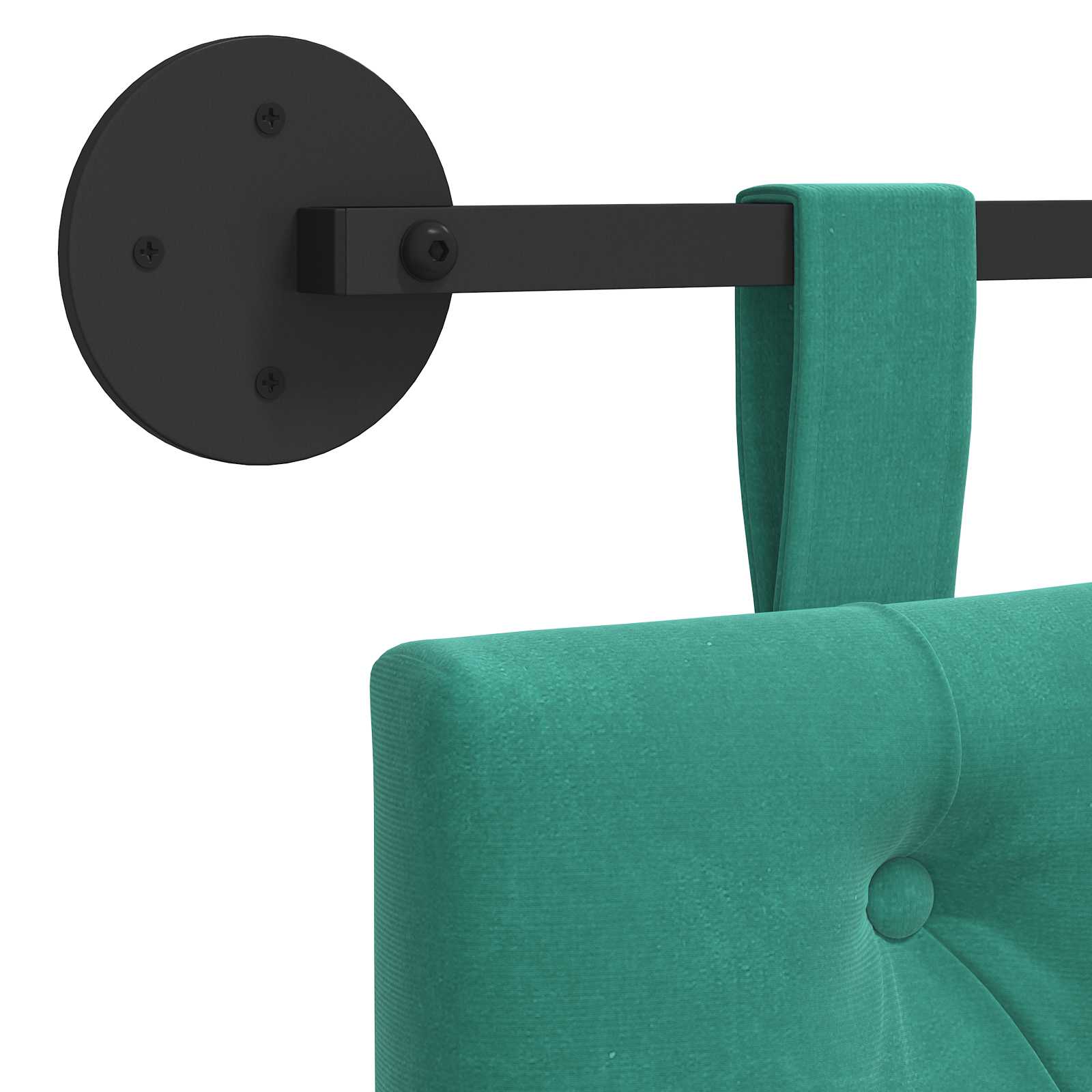 Hangend hoofdbord Turquoise Fluweel is nu te koop bij PeponiXL, paradijselijk wonen!