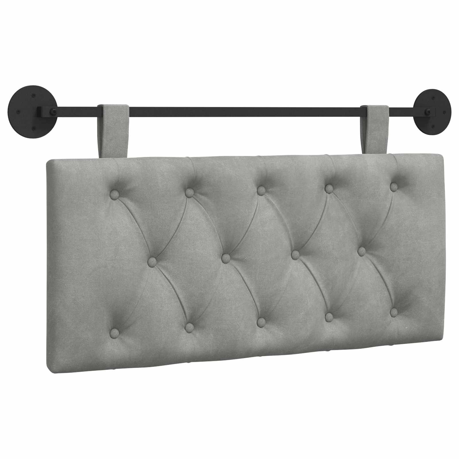 Hangend hoofdbord Lichtgrijs Fluweel is nu te koop bij PeponiXL, paradijselijk wonen!