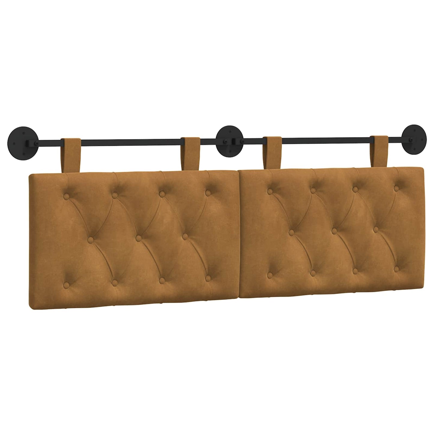 Hangend hoofdbord Met LED-verlichting Bruin Fluweel is nu te koop bij PeponiXL, paradijselijk wonen!