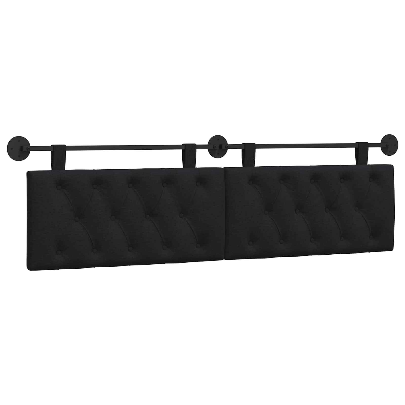 Hangend hoofdbord Zwart Stof is nu te koop bij PeponiXL, paradijselijk wonen!