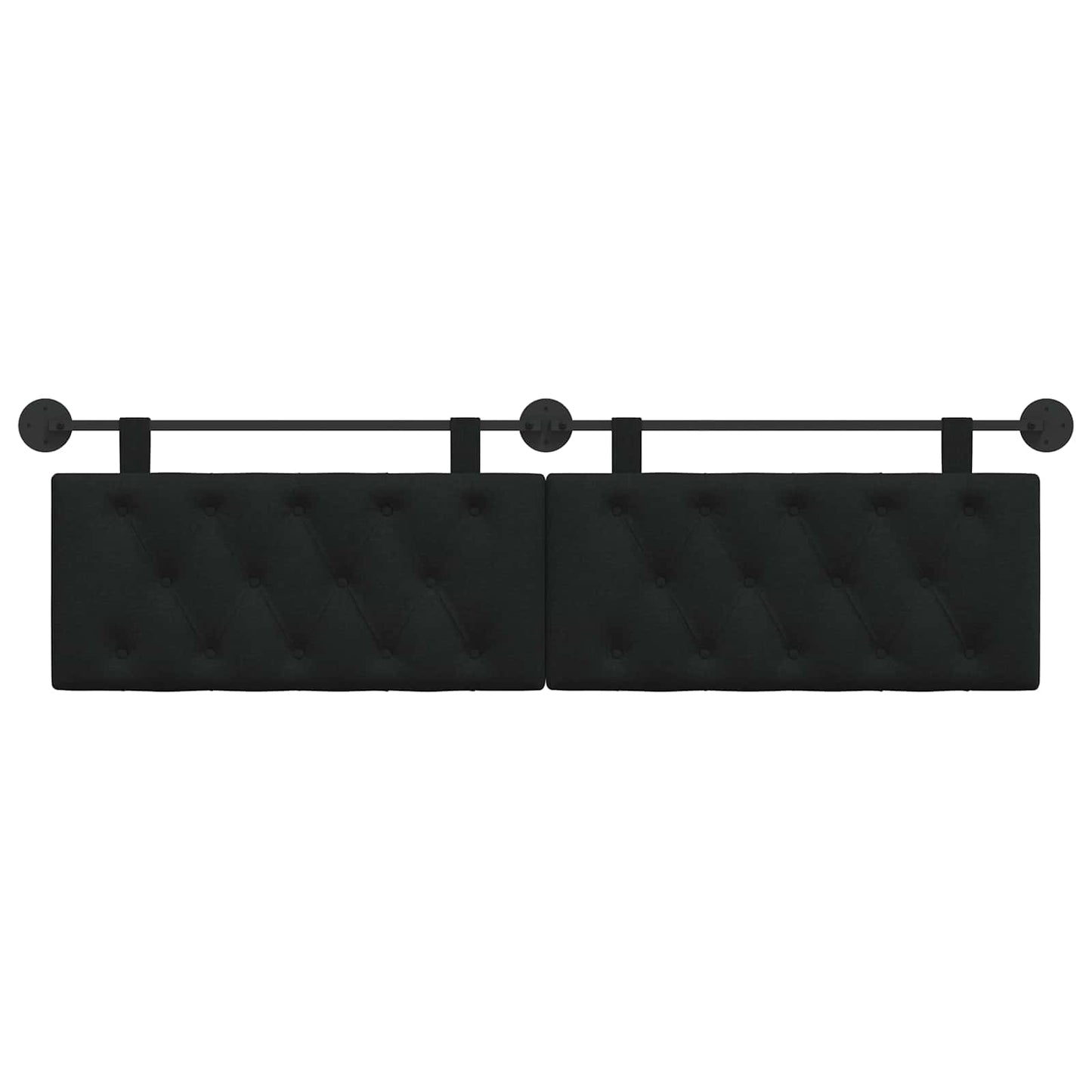 Hangend hoofdbord Zwart Stof is nu te koop bij PeponiXL, paradijselijk wonen!