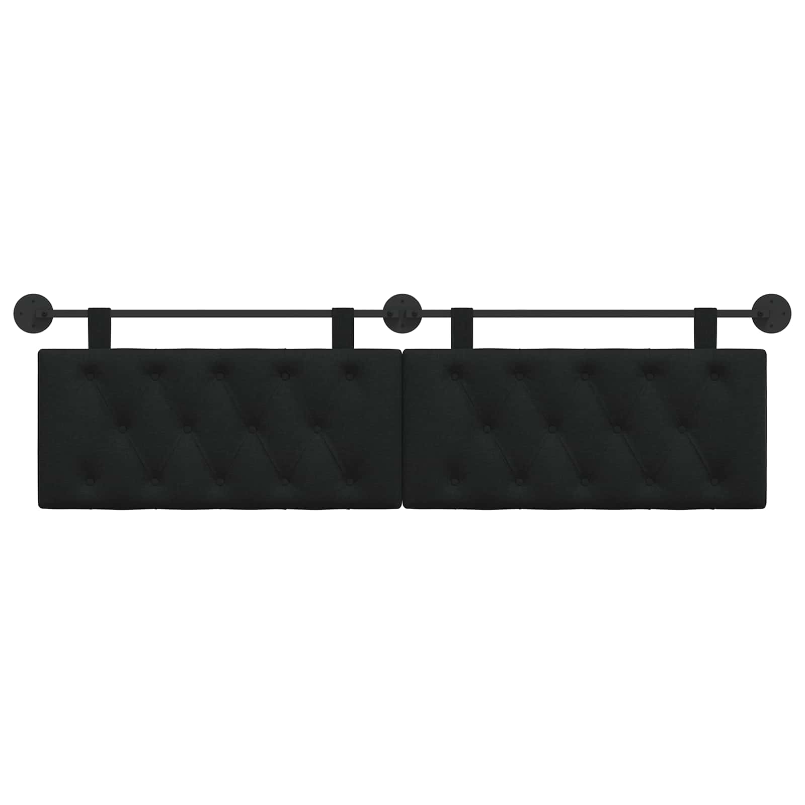 Hangend hoofdbord Zwart Stof is nu te koop bij PeponiXL, paradijselijk wonen!