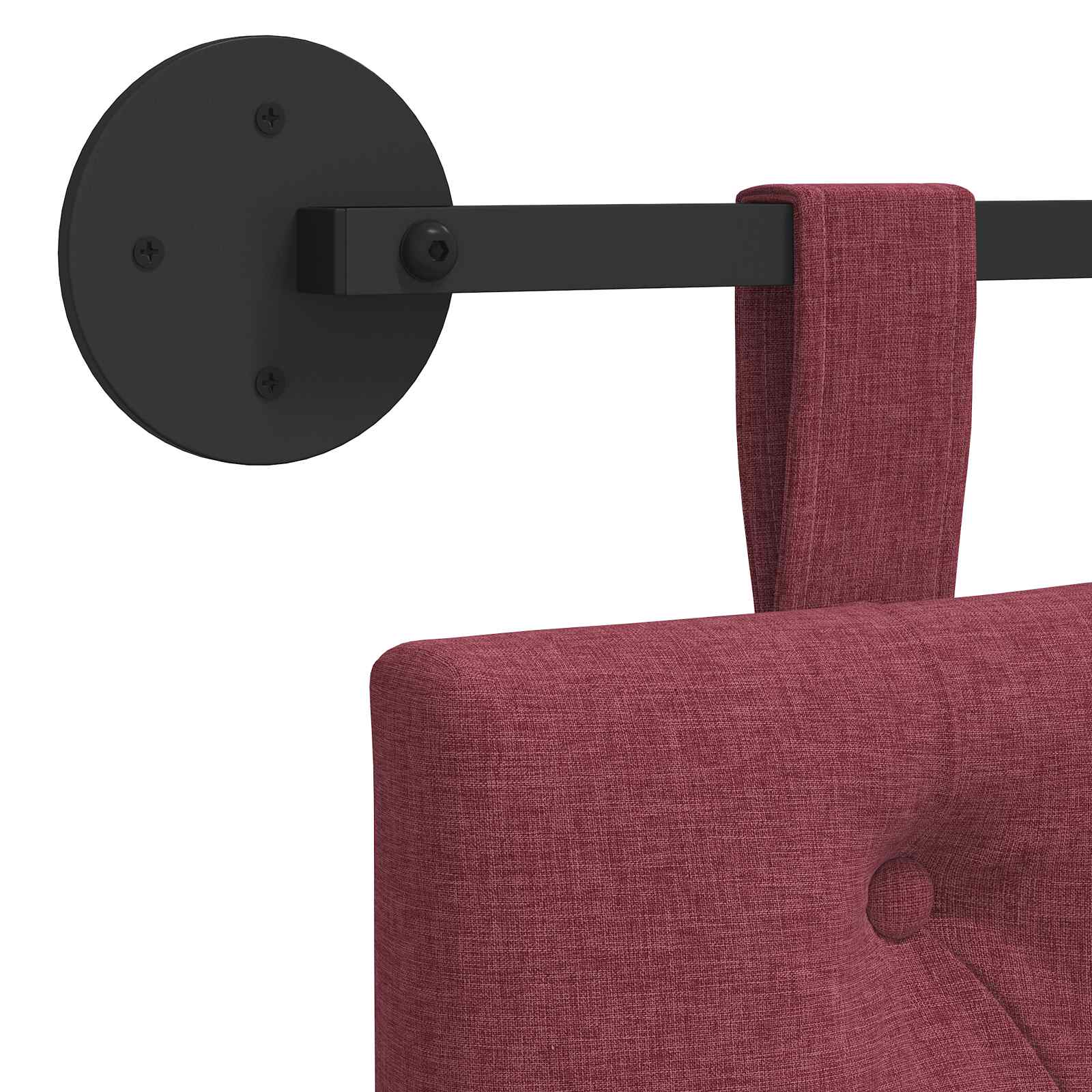 Hangend hoofdbord Wijnrood Stof is nu te koop bij PeponiXL, paradijselijk wonen!