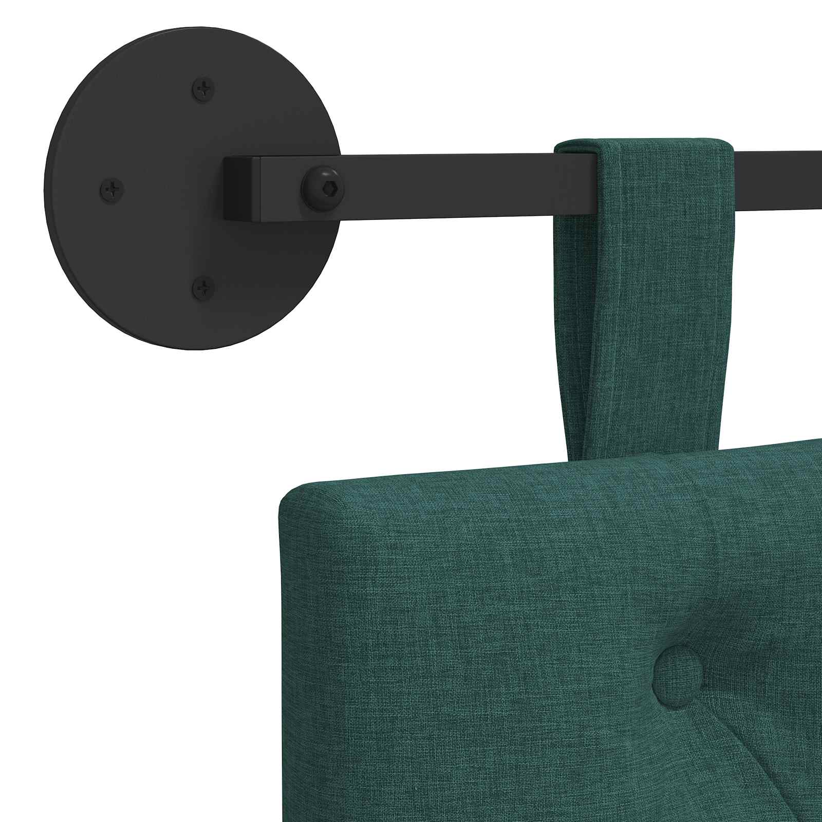 Hangend hoofdbord Donkergroen Stof is nu te koop bij PeponiXL, paradijselijk wonen!