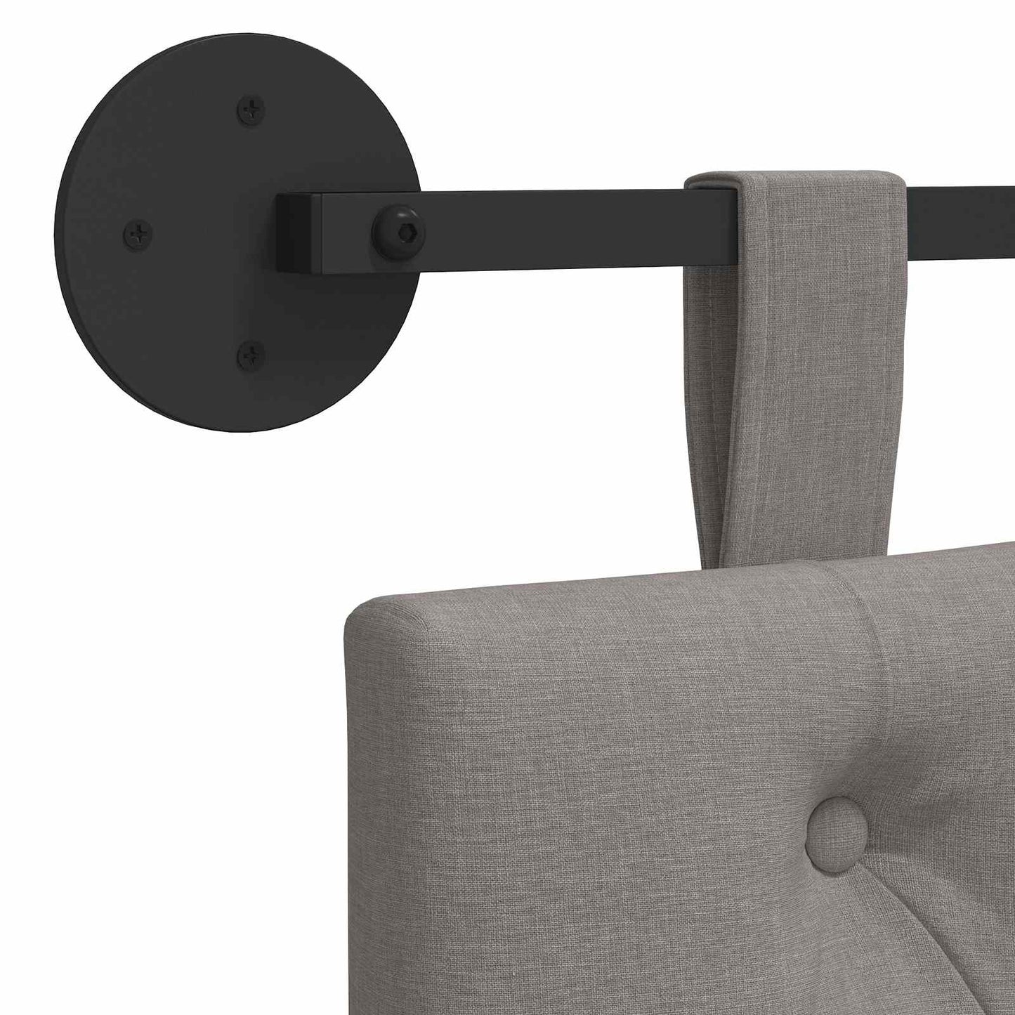 Hangend hoofdbord Taupe Stof is nu te koop bij PeponiXL, paradijselijk wonen!