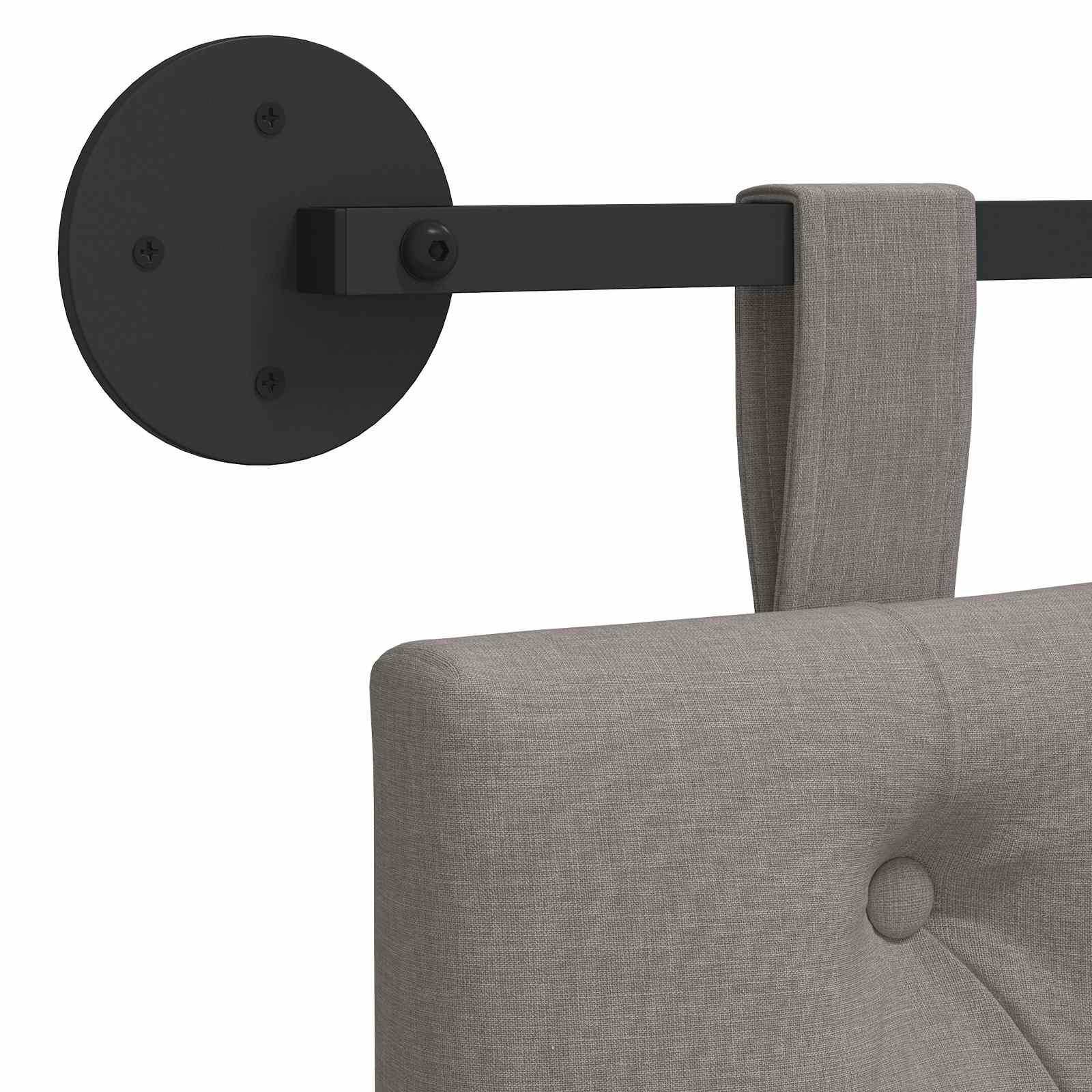 Hangend hoofdbord Taupe Stof is nu te koop bij PeponiXL, paradijselijk wonen!