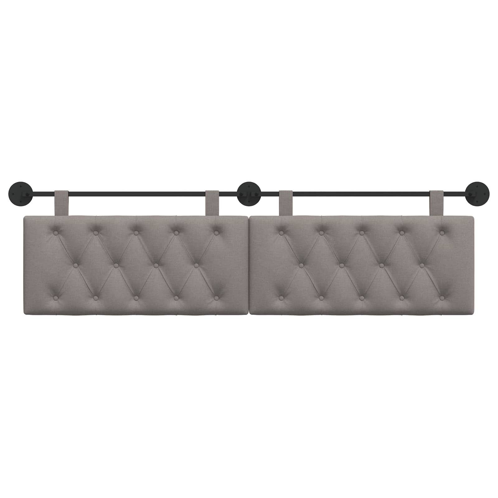 Hangend hoofdbord Taupe Stof is nu te koop bij PeponiXL, paradijselijk wonen!