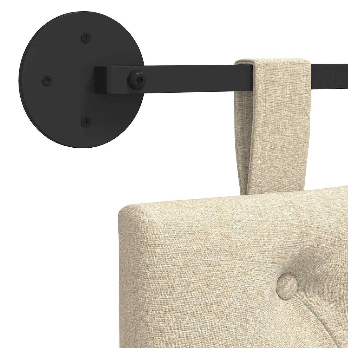 Hangend hoofdbord Crèmekleurig Stof is nu te koop bij PeponiXL, paradijselijk wonen!