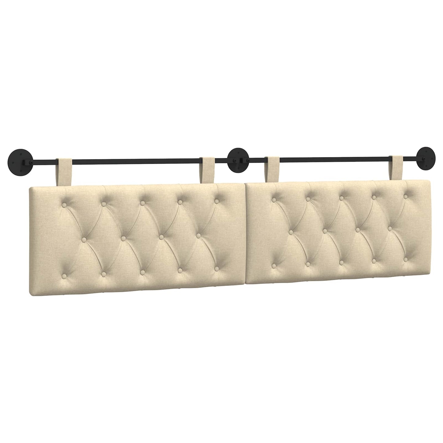 Hangend hoofdbord Crèmekleurig Stof is nu te koop bij PeponiXL, paradijselijk wonen!