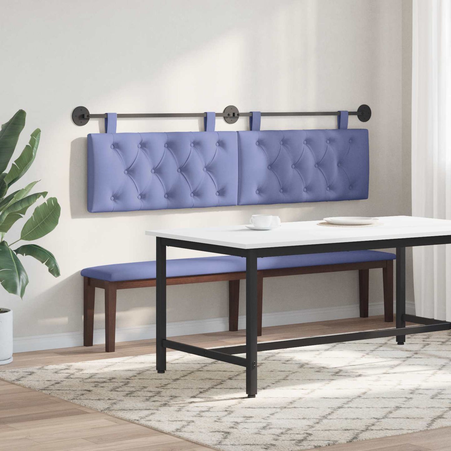 Hangend hoofdbord Jeans Blauw Stof is nu te koop bij PeponiXL, paradijselijk wonen!