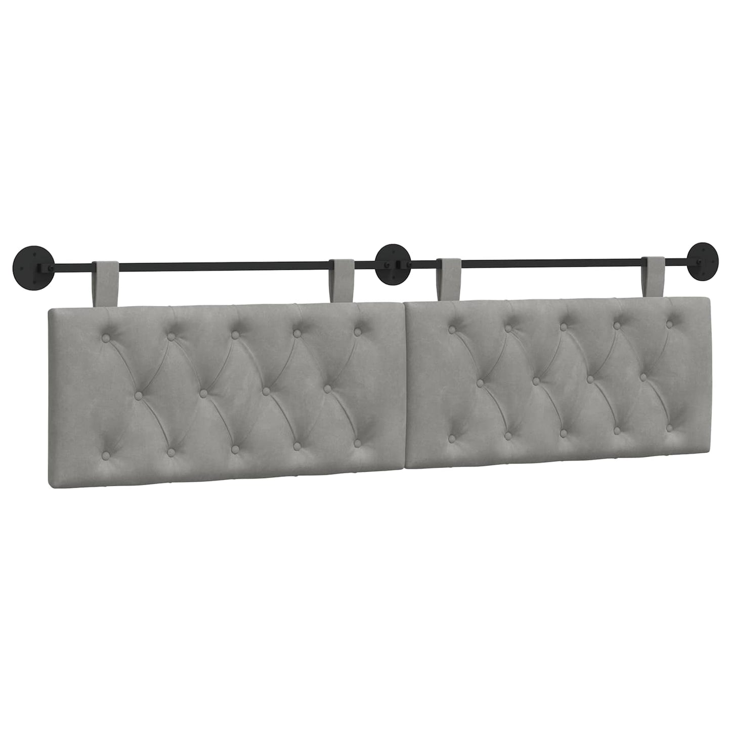 Hangend hoofdbord Lichtgrijs Fluweel is nu te koop bij PeponiXL, paradijselijk wonen!