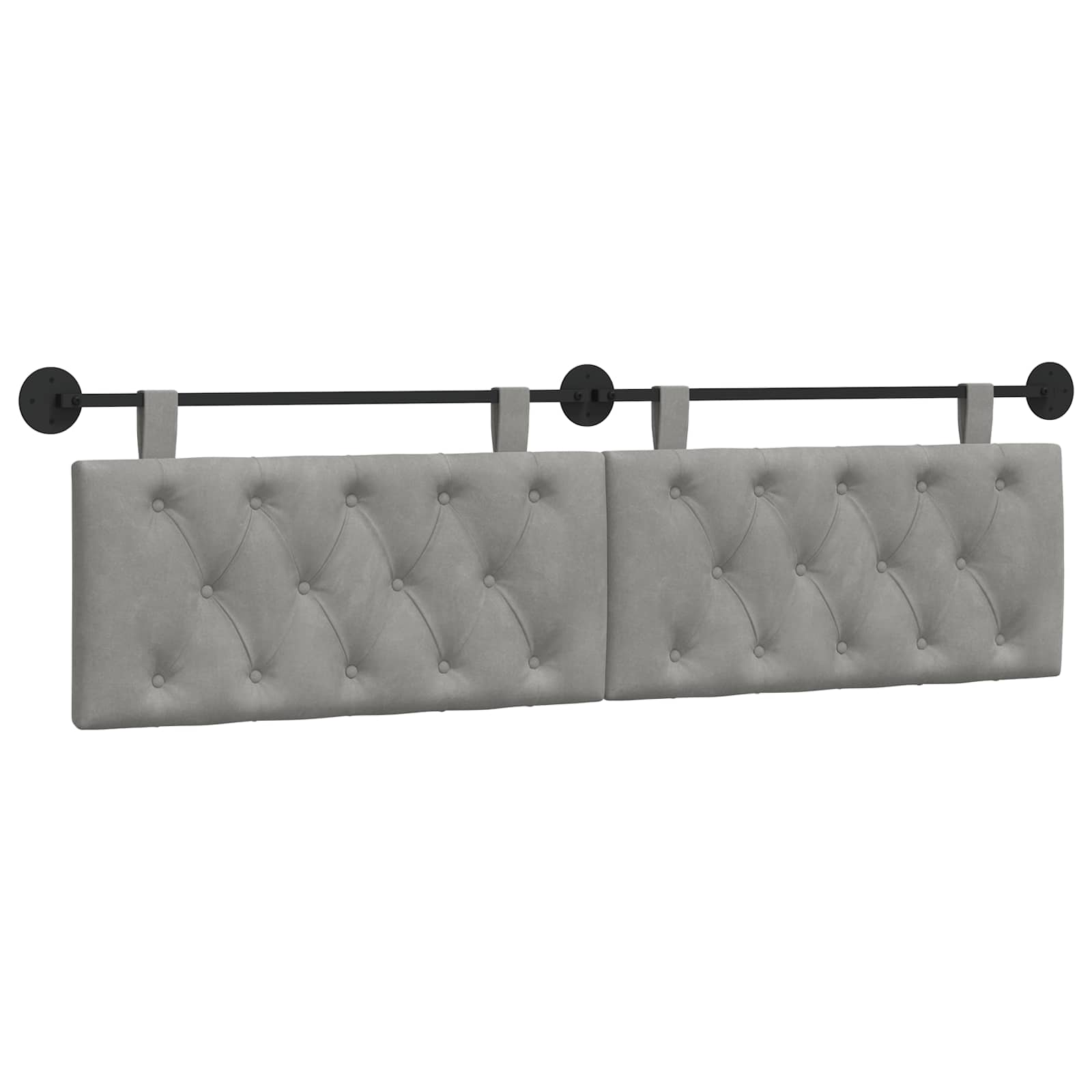 Hangend hoofdbord Lichtgrijs Fluweel is nu te koop bij PeponiXL, paradijselijk wonen!