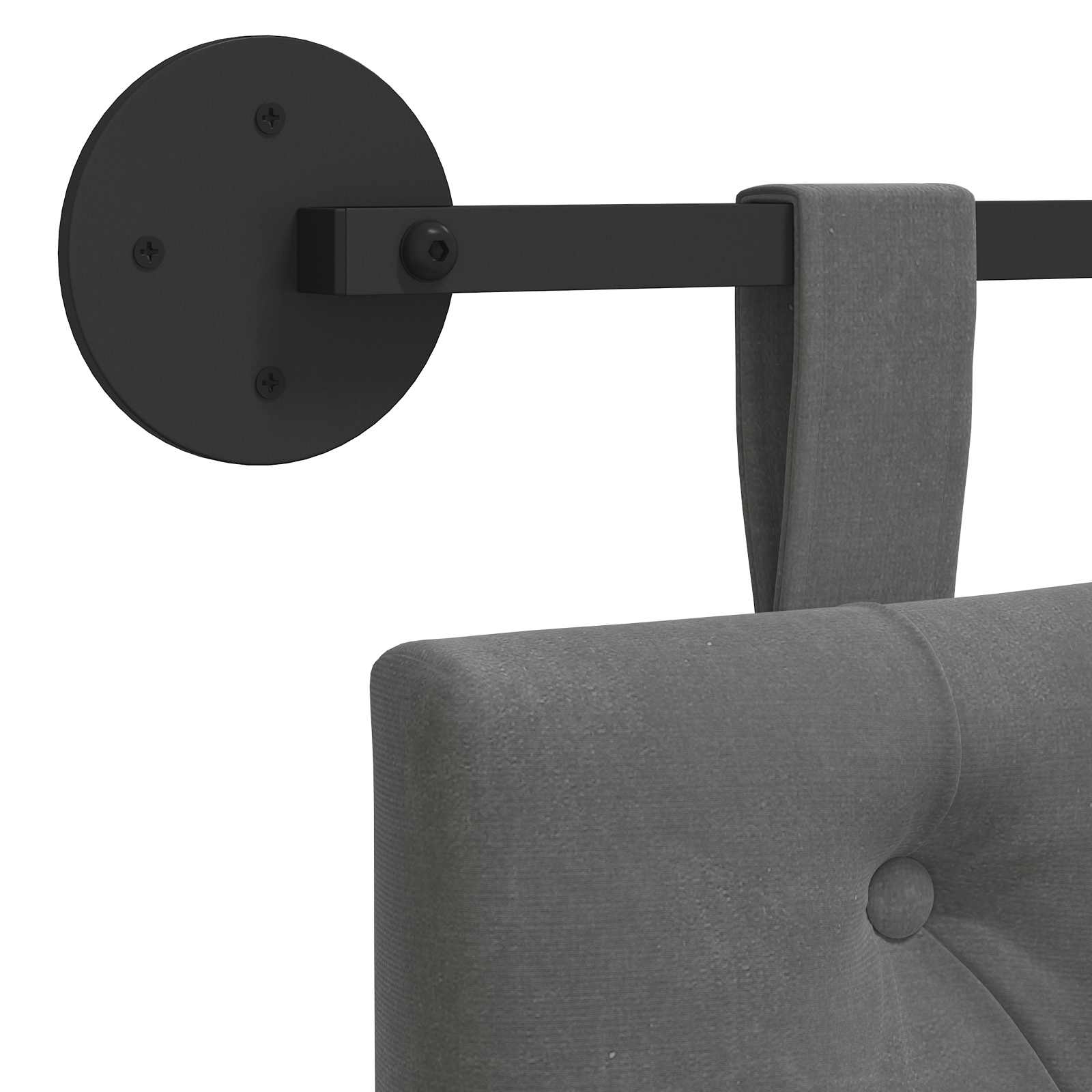 Hangend hoofdbord Donkergrijs Fluweel is nu te koop bij PeponiXL, paradijselijk wonen!