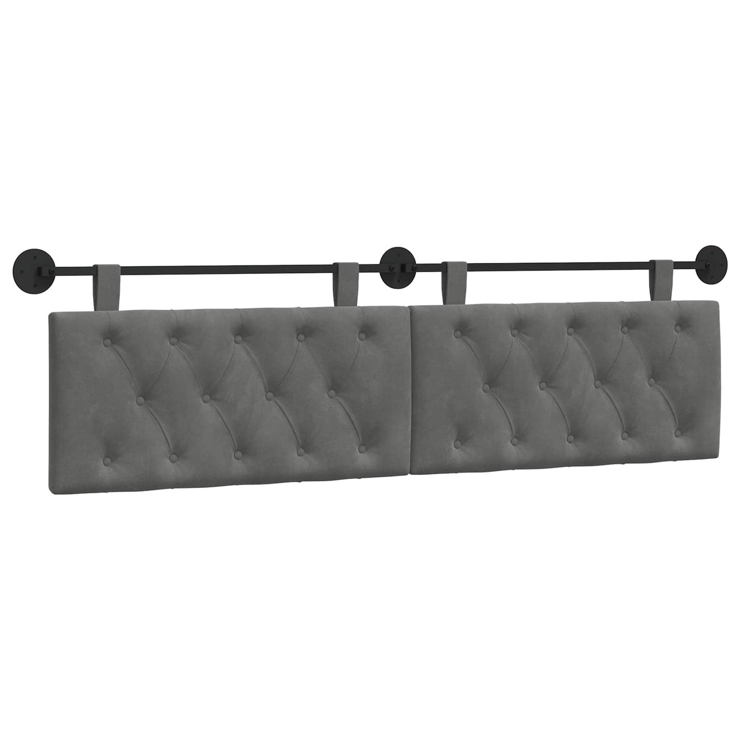 Hangend hoofdbord Donkergrijs Fluweel is nu te koop bij PeponiXL, paradijselijk wonen!
