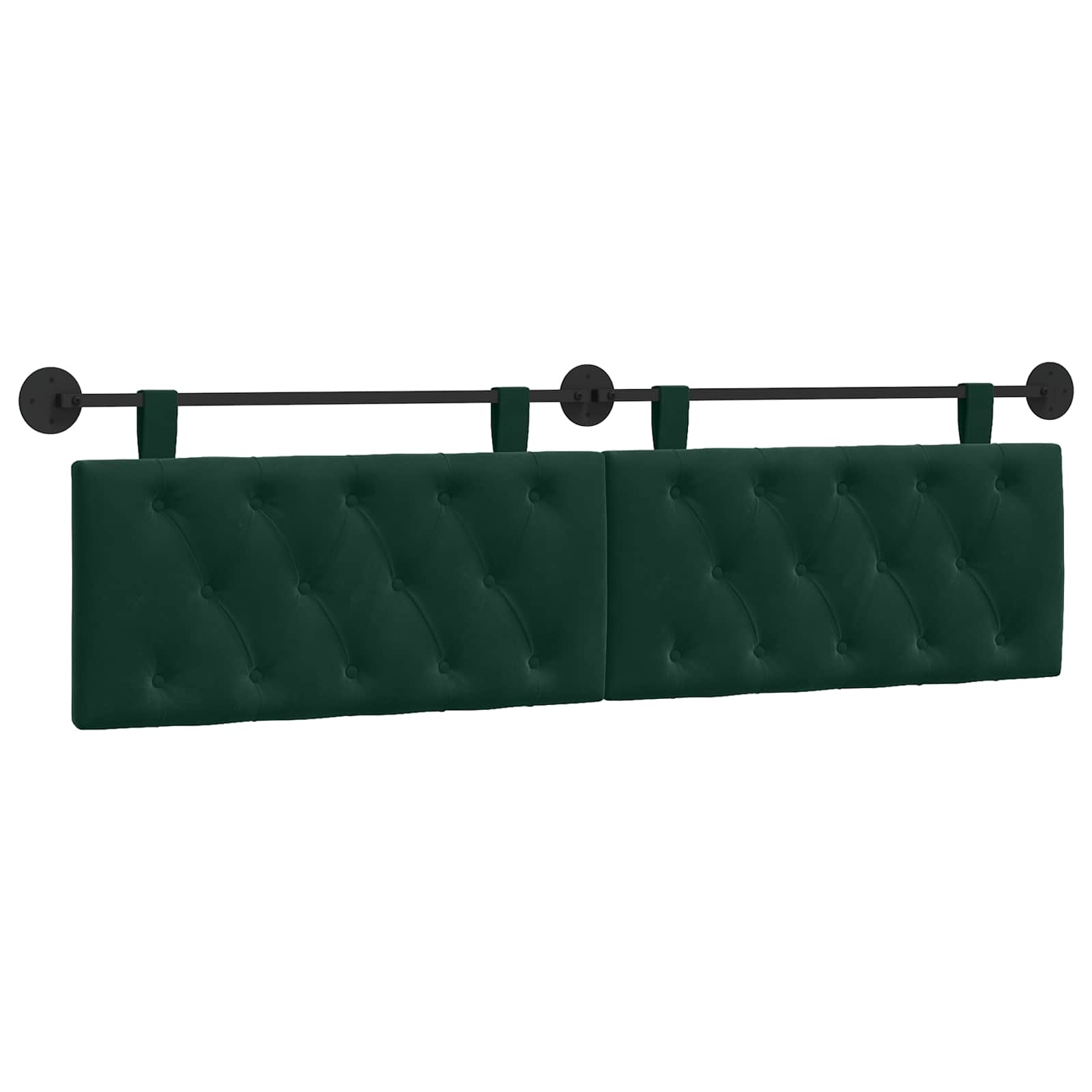 Hangend hoofdbord Donkergroen Fluweel is nu te koop bij PeponiXL, paradijselijk wonen!