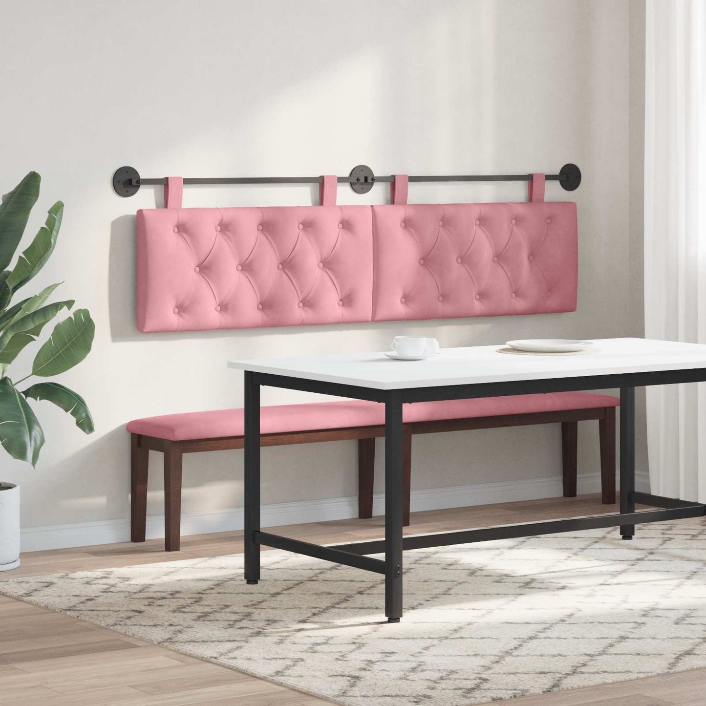 Hangend hoofdbord Roze Fluweel is nu te koop bij PeponiXL, paradijselijk wonen!