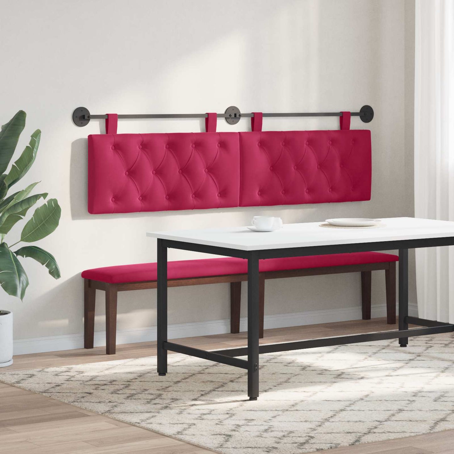 Hangend hoofdbord Wijnrood Fluweel is nu te koop bij PeponiXL, paradijselijk wonen!