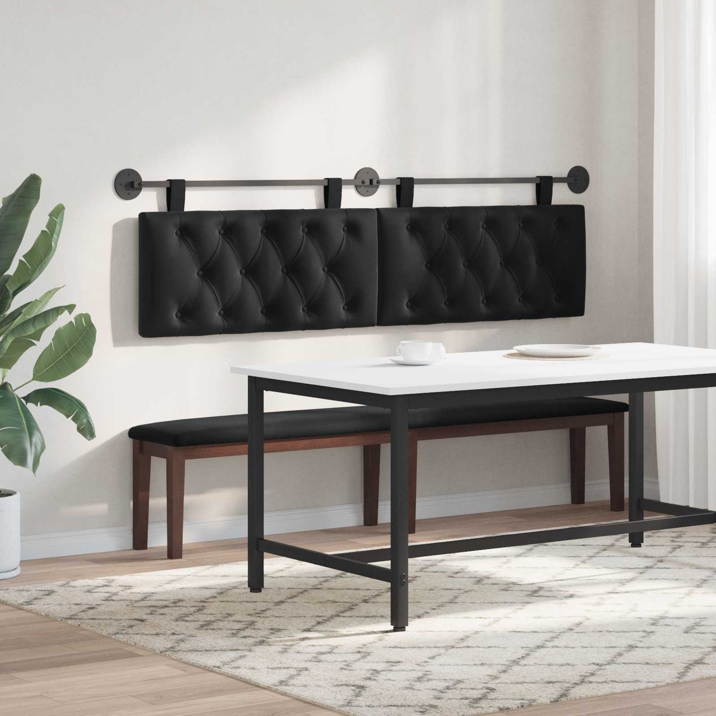 Hangend hoofdbord Zwart Fluweel is nu te koop bij PeponiXL, paradijselijk wonen!