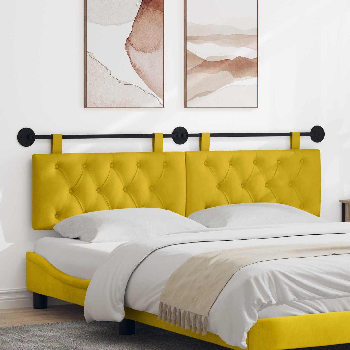 Hangend hoofdbord Geel Fluweel is nu te koop bij PeponiXL, paradijselijk wonen!