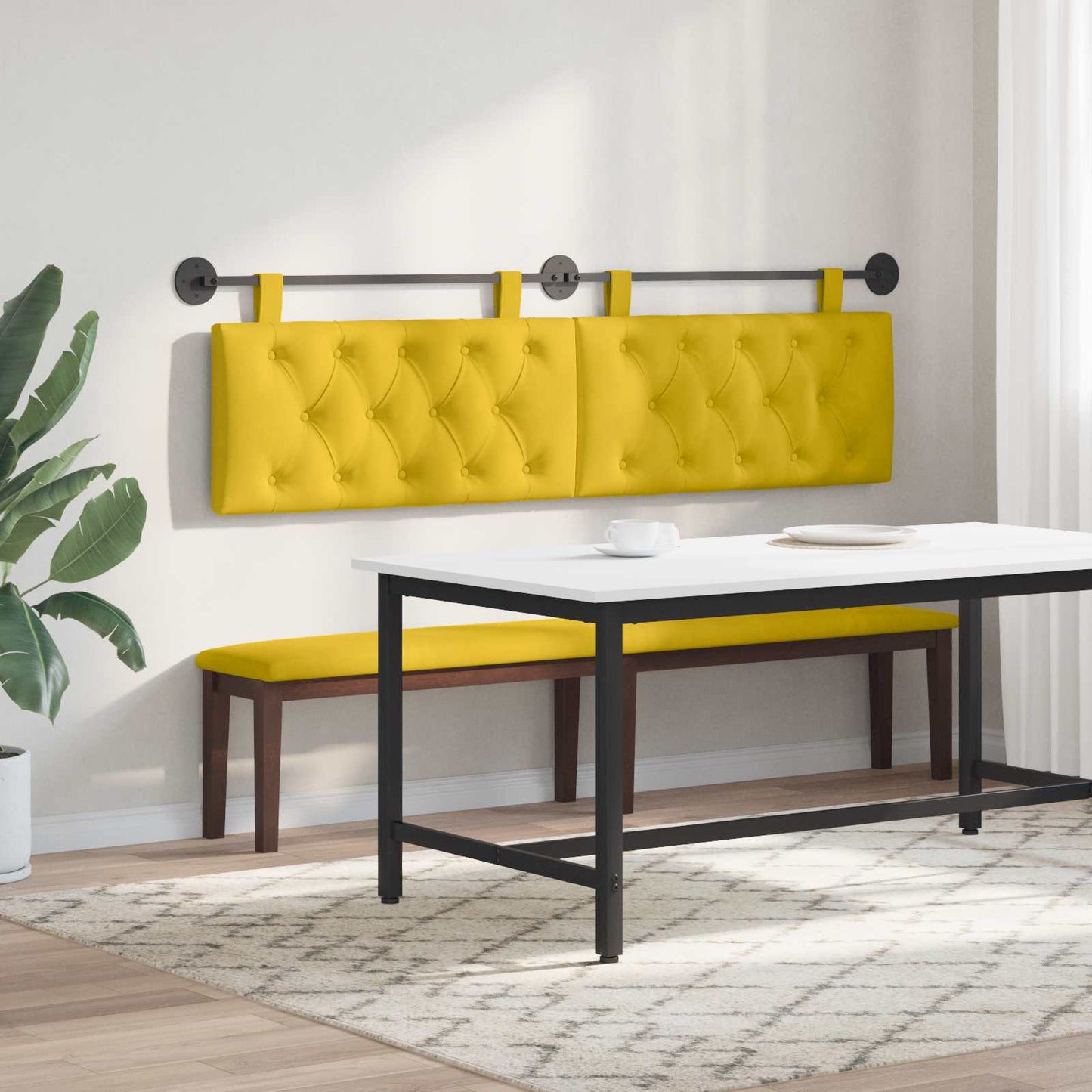 Hangend hoofdbord Geel Fluweel is nu te koop bij PeponiXL, paradijselijk wonen!