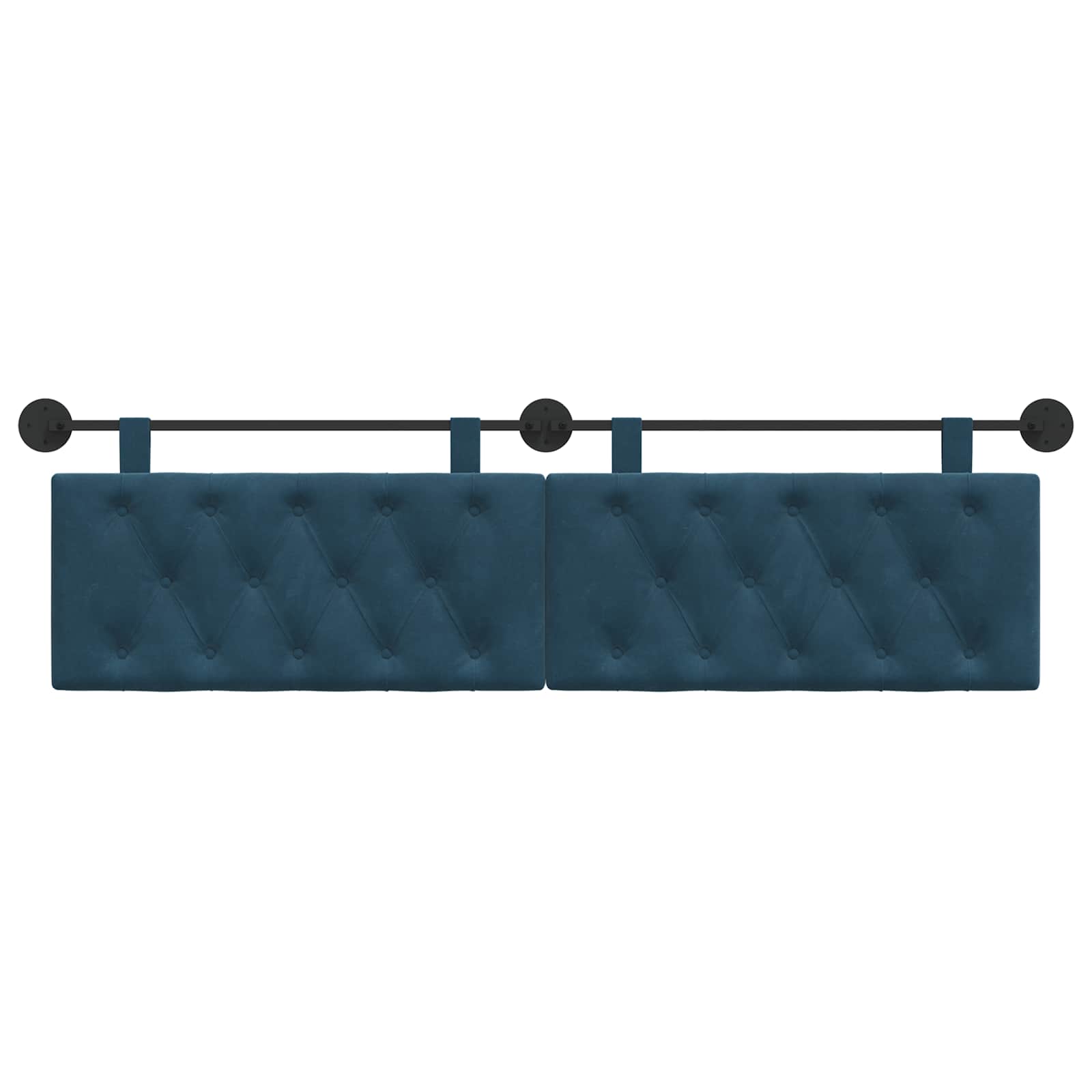 Hangend hoofdbord Blauw Fluweel is nu te koop bij PeponiXL, paradijselijk wonen!