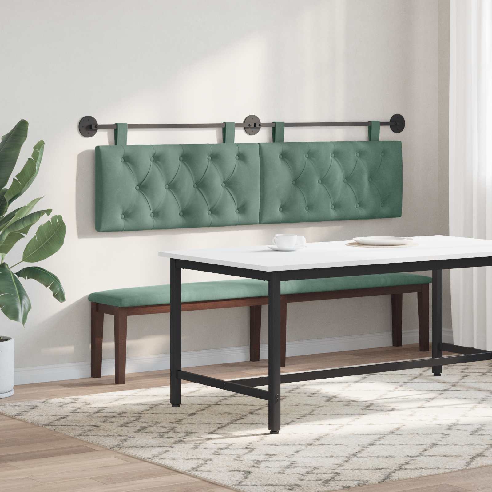 Hangend hoofdbord Zeegroen Fluweel is nu te koop bij PeponiXL, paradijselijk wonen!