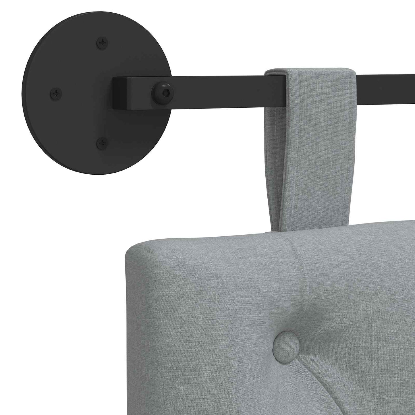 Hangend hoofdbord Lichtgrijs Stof is nu te koop bij PeponiXL, paradijselijk wonen!