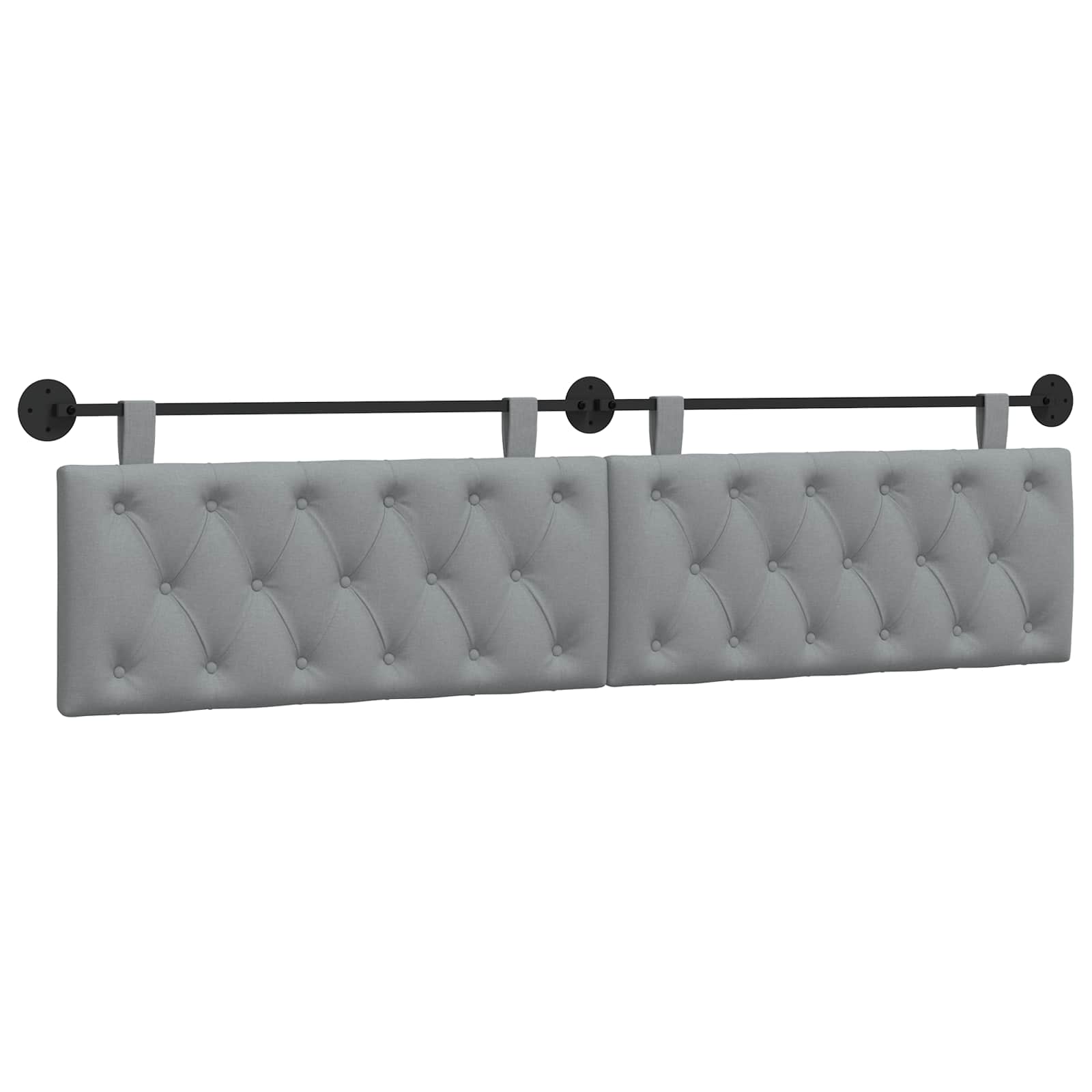 Hangend hoofdbord Lichtgrijs Stof is nu te koop bij PeponiXL, paradijselijk wonen!