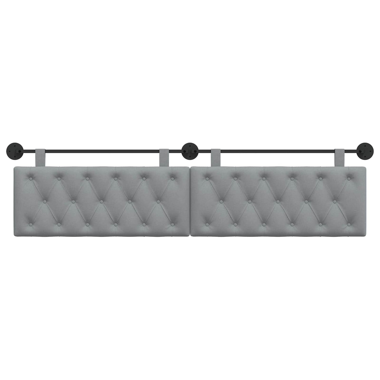 Hangend hoofdbord Lichtgrijs Stof is nu te koop bij PeponiXL, paradijselijk wonen!