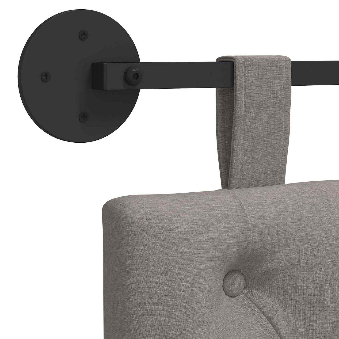 Hangend hoofdbord Taupe Stof is nu te koop bij PeponiXL, paradijselijk wonen!