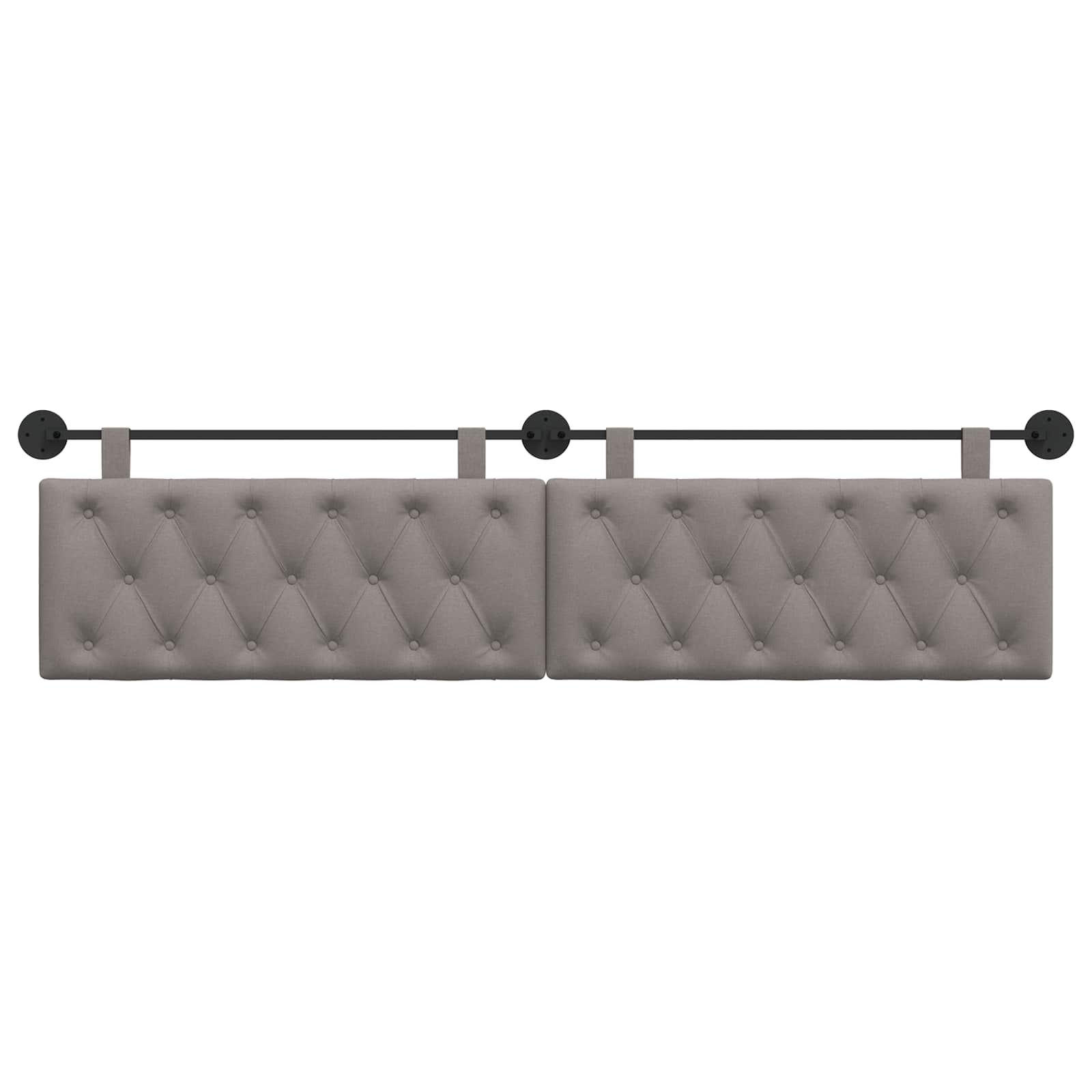Hangend hoofdbord Taupe Stof is nu te koop bij PeponiXL, paradijselijk wonen!