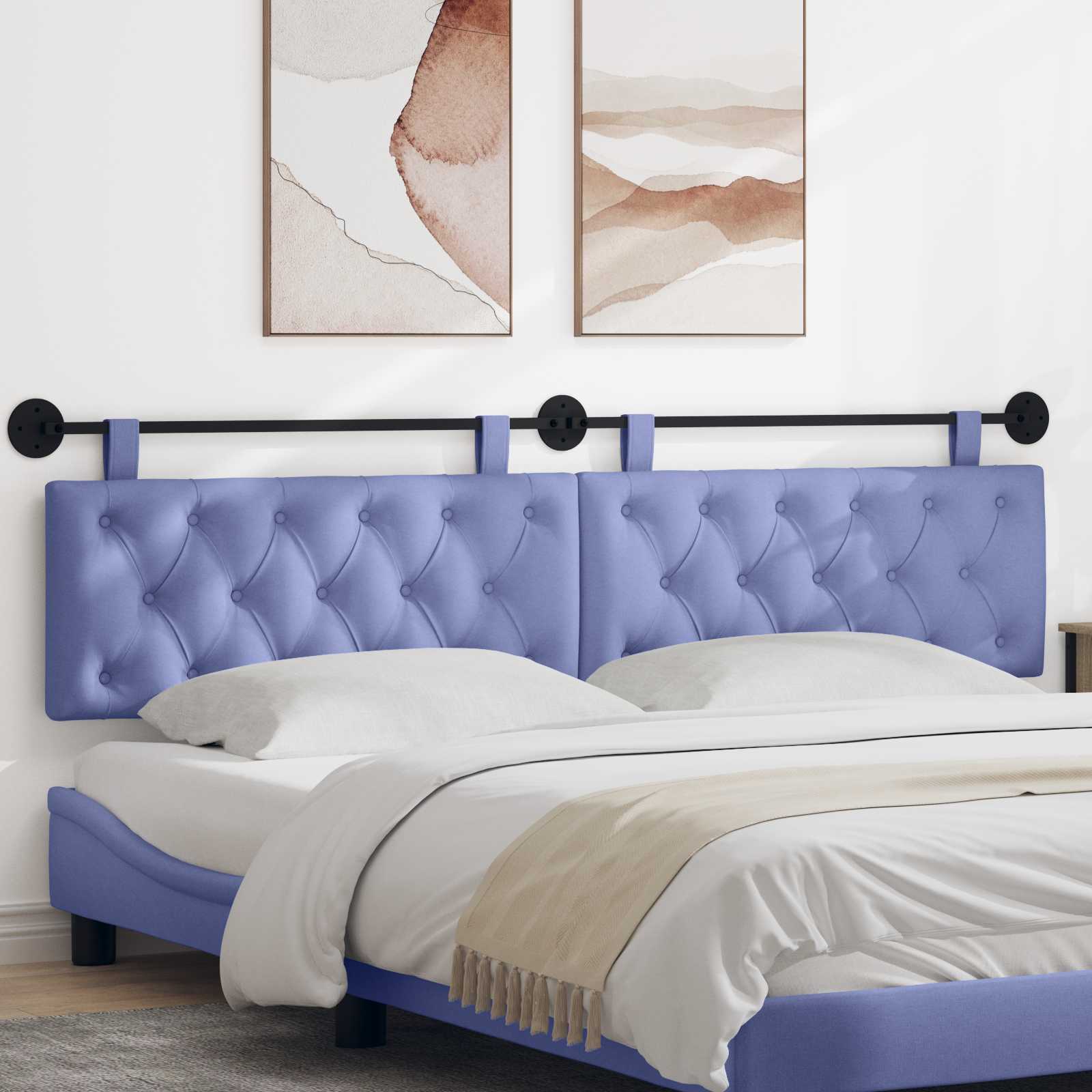 Hangend hoofdbord Jeans Blauw Stof is nu te koop bij PeponiXL, paradijselijk wonen!