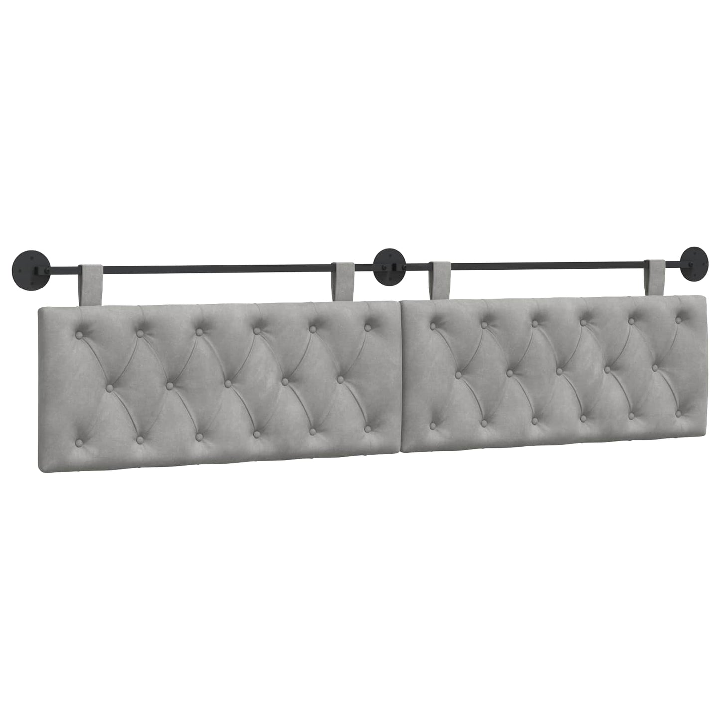 Hangend hoofdbord Lichtgrijs Fluweel is nu te koop bij PeponiXL, paradijselijk wonen!