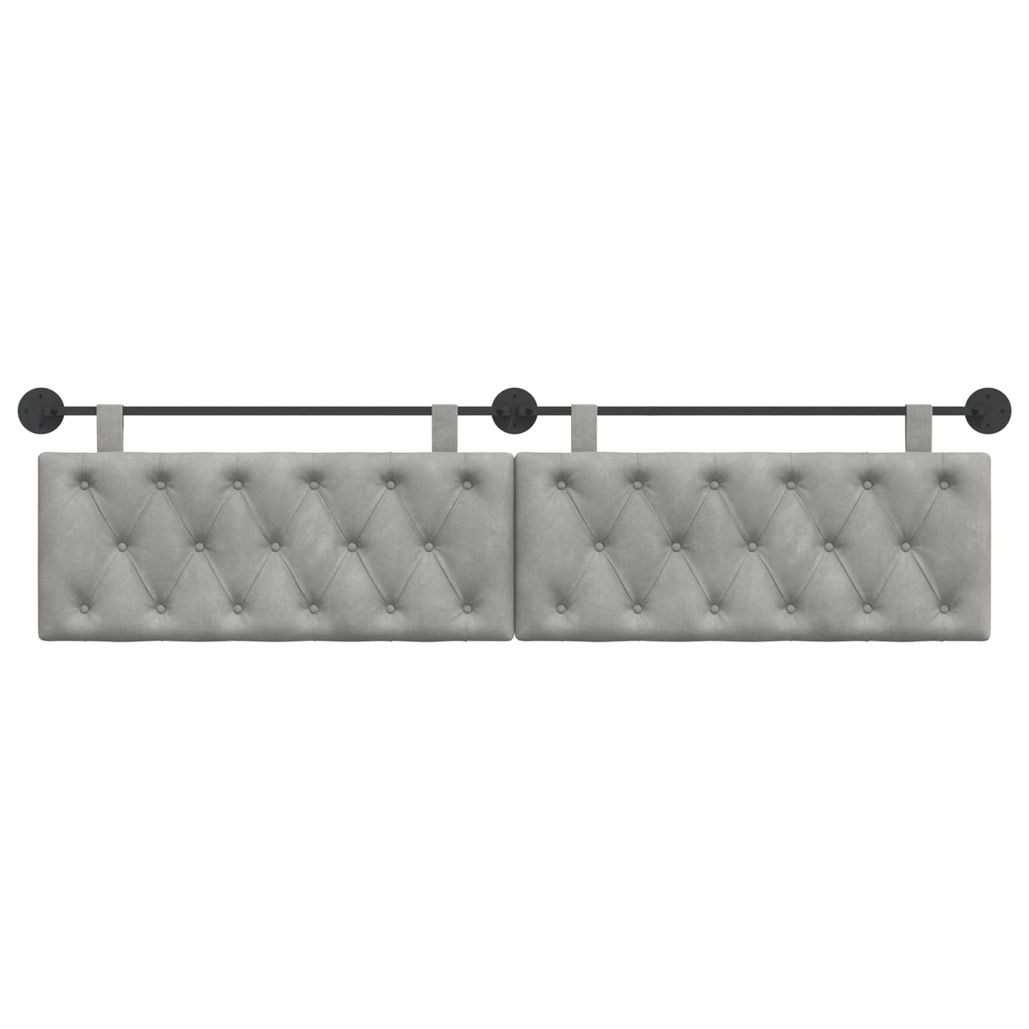 Hangend hoofdbord Lichtgrijs Fluweel is nu te koop bij PeponiXL, paradijselijk wonen!