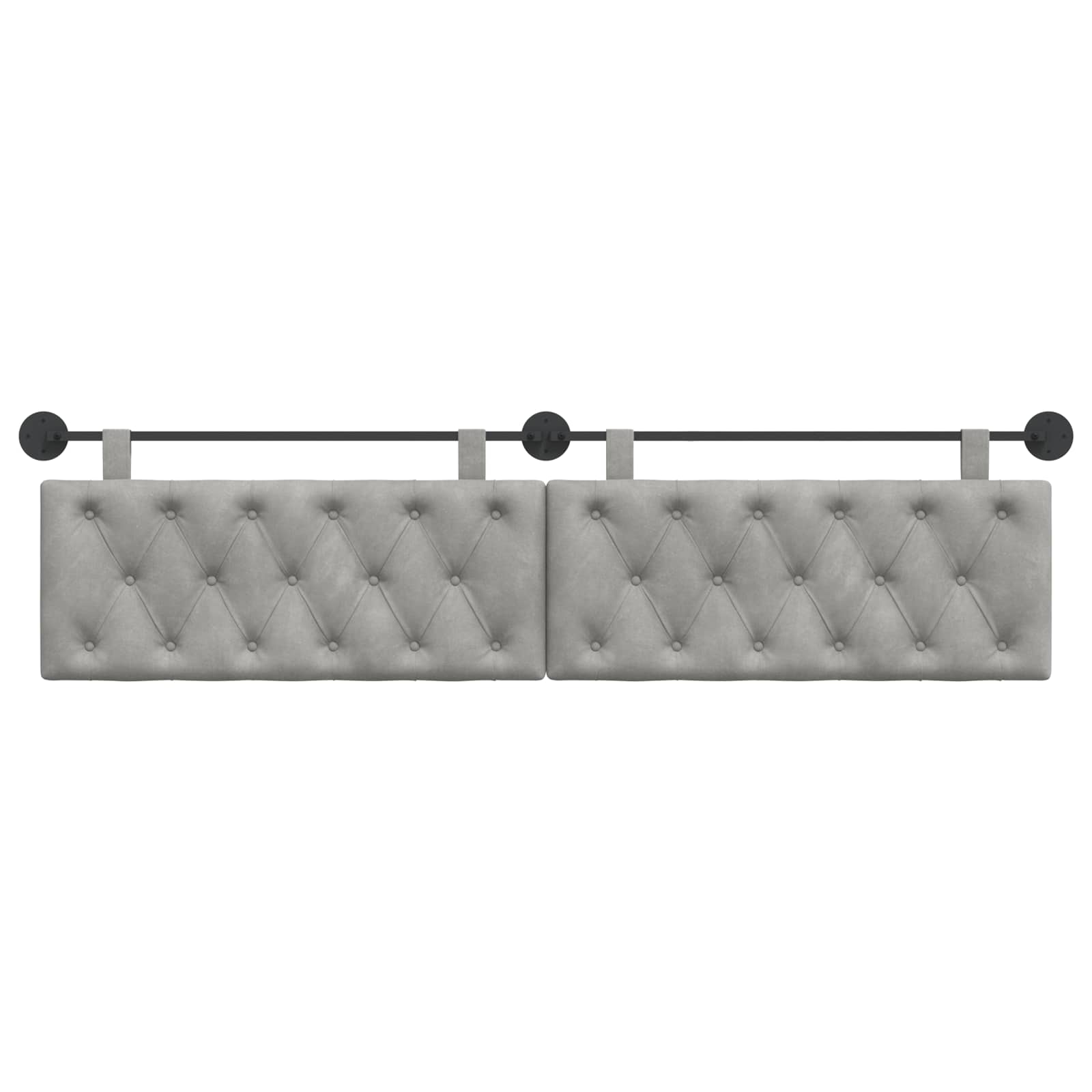 Hangend hoofdbord Lichtgrijs Fluweel is nu te koop bij PeponiXL, paradijselijk wonen!